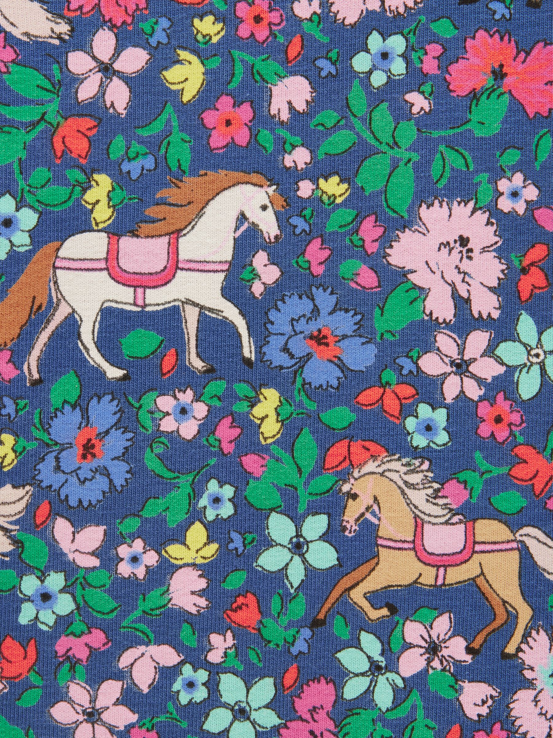 Girls' Deedee Navy Ditsy Horse Jersey Leggings - Image 5 of 5