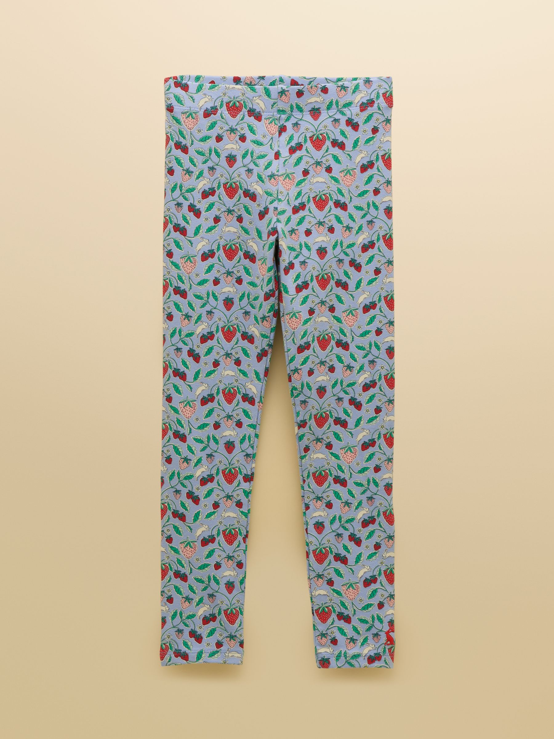 Girls' Deedee Blue Strawberry Jersey Leggings - Image 1 of 4