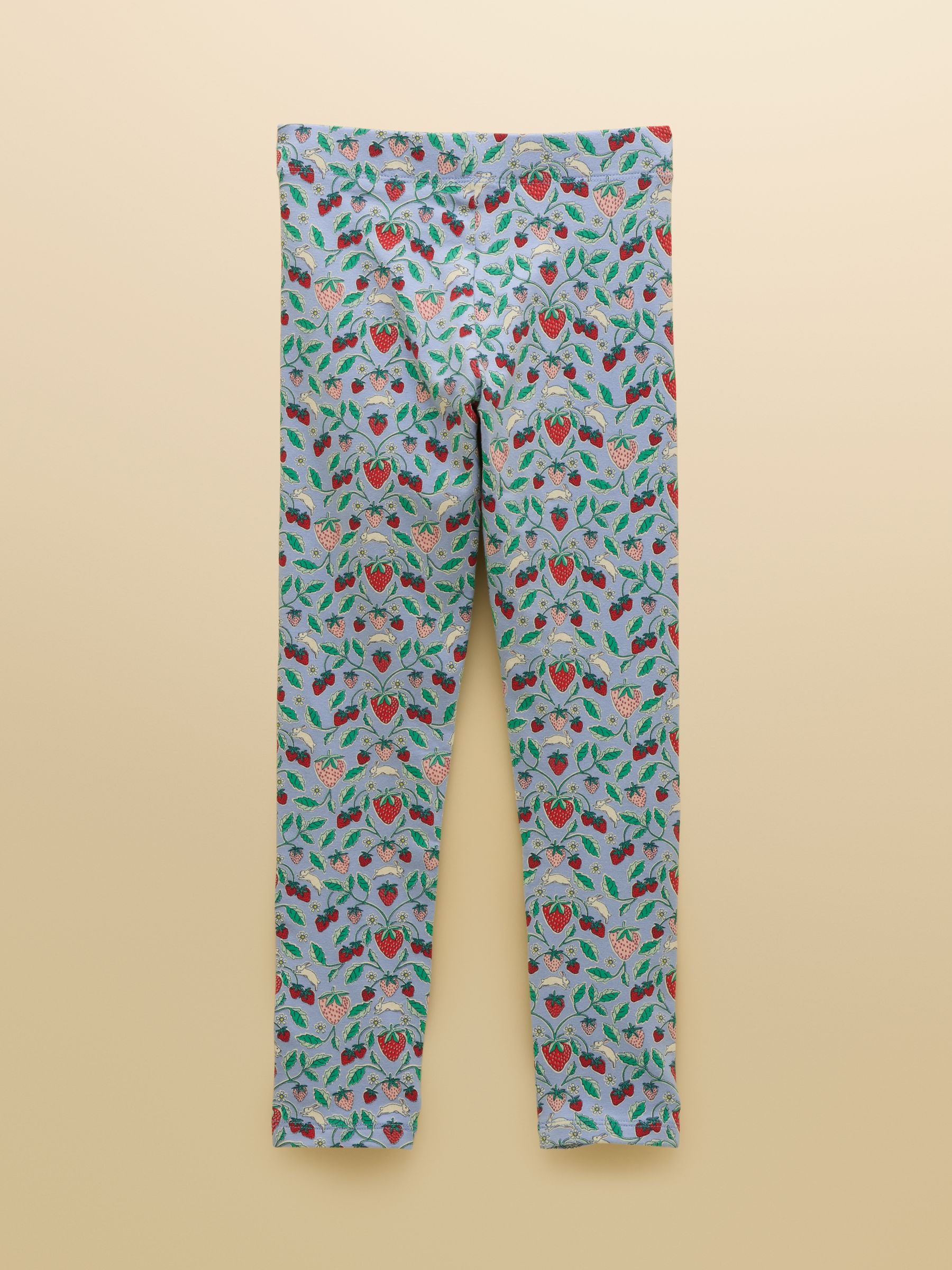 Girls' Deedee Blue Strawberry Jersey Leggings - Image 2 of 4