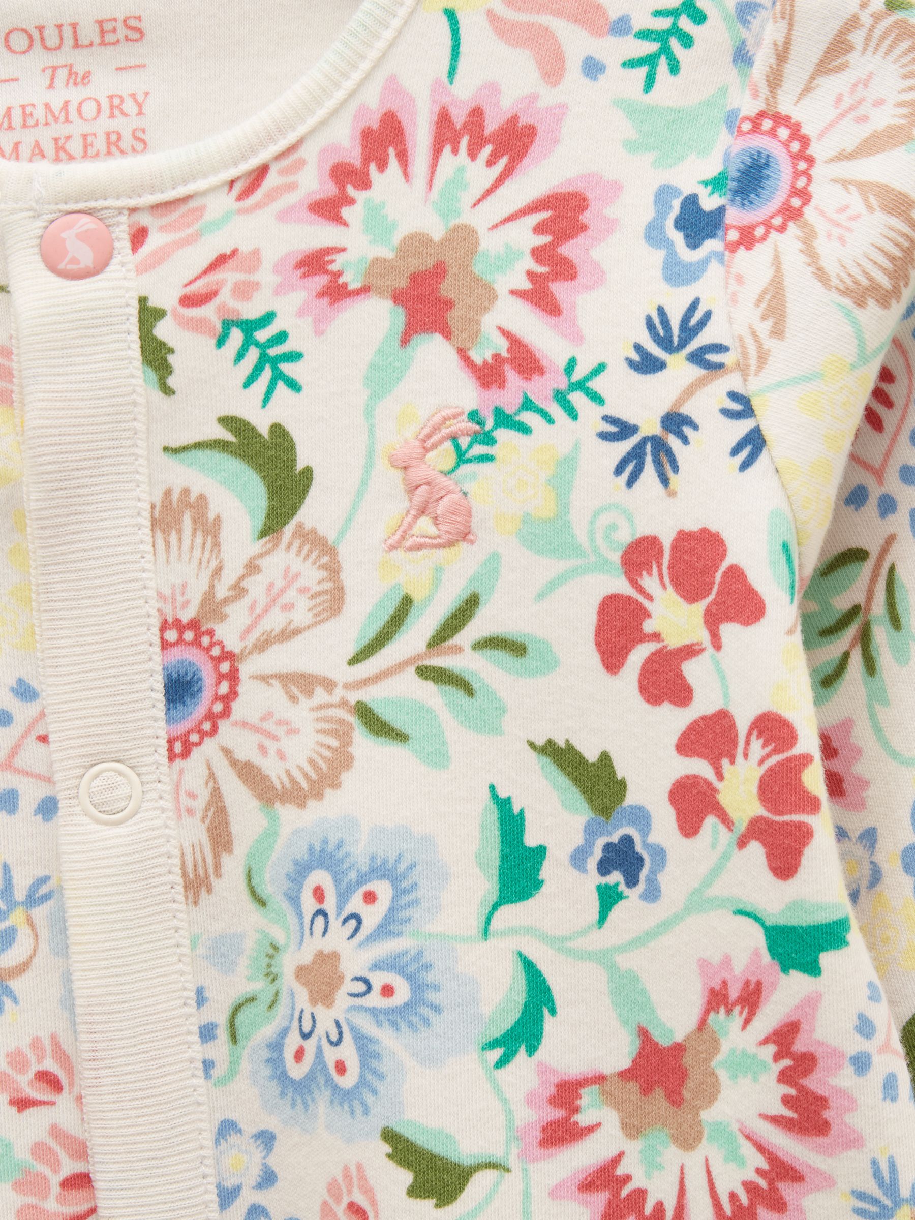 Razamataz Multi Floral Cotton Babygrow - Image 3 of 5