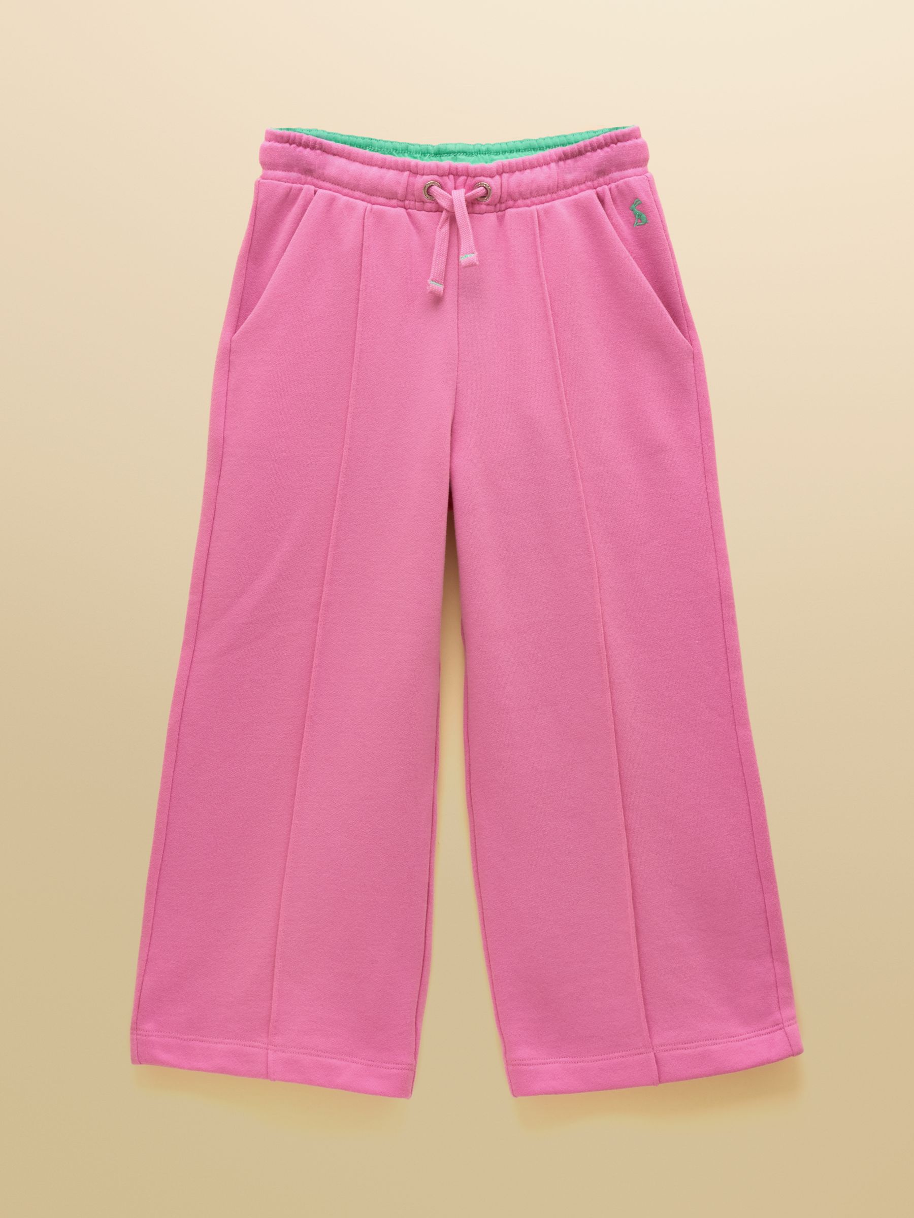 Girls' Pink Cotton Wide Leg Joggers - Image 1 of 5