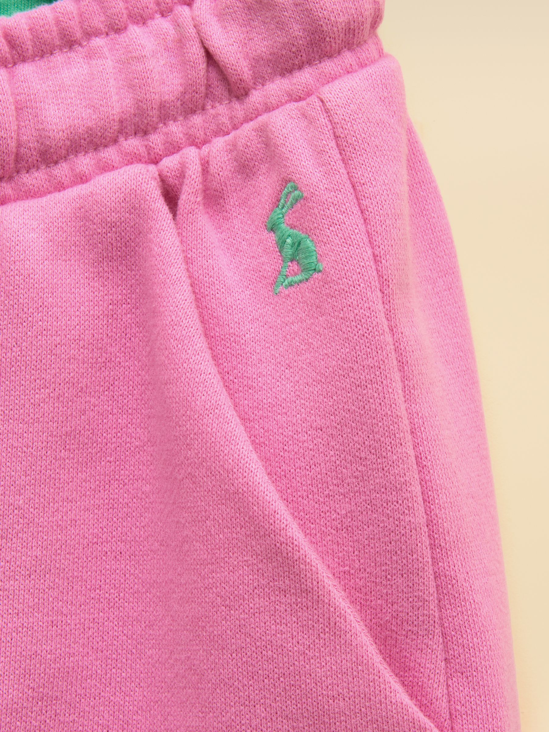 Girls' Pink Cotton Wide Leg Joggers - Image 4 of 5
