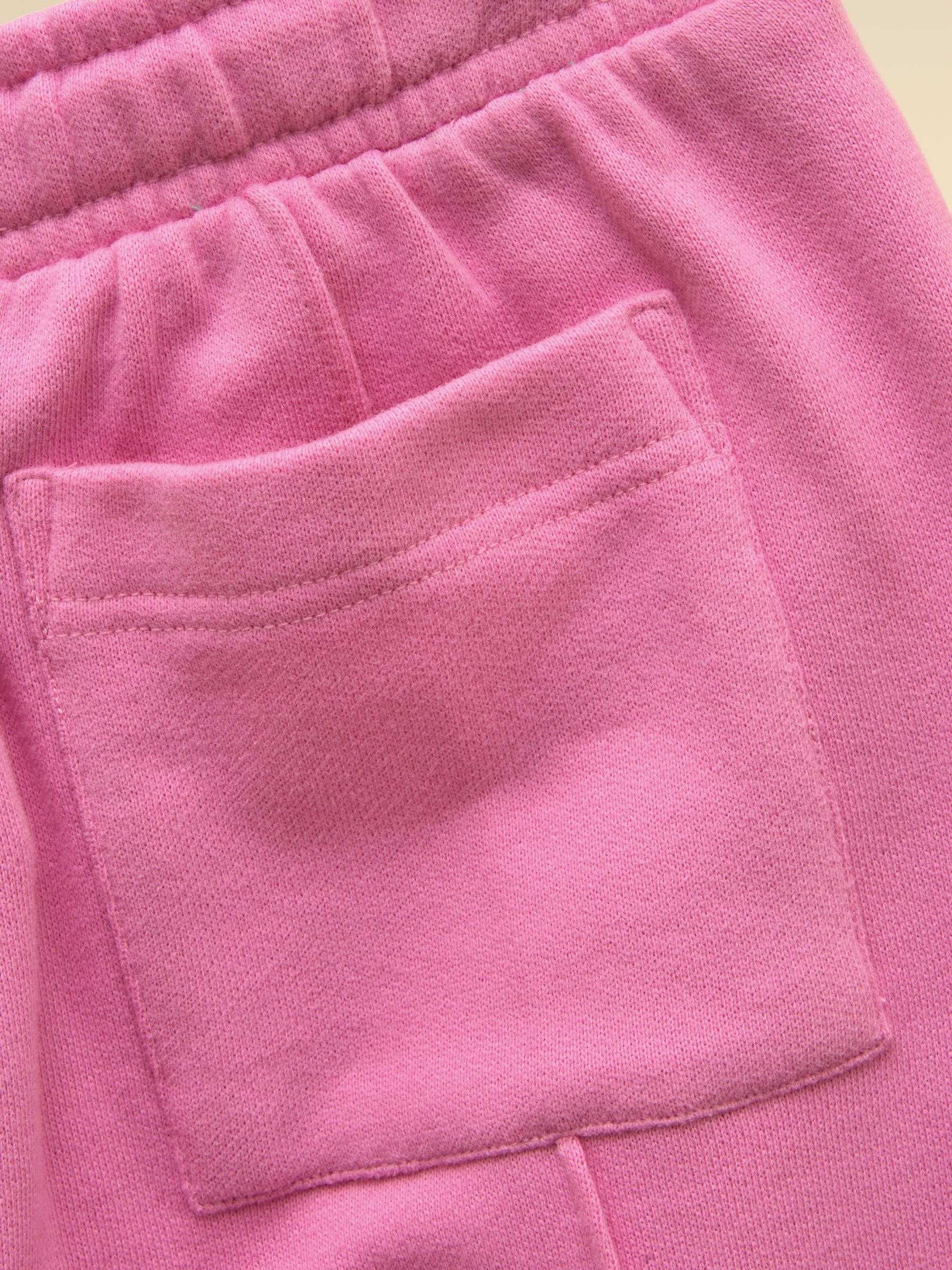 Girls' Pink Cotton Wide Leg Joggers - Image 5 of 5