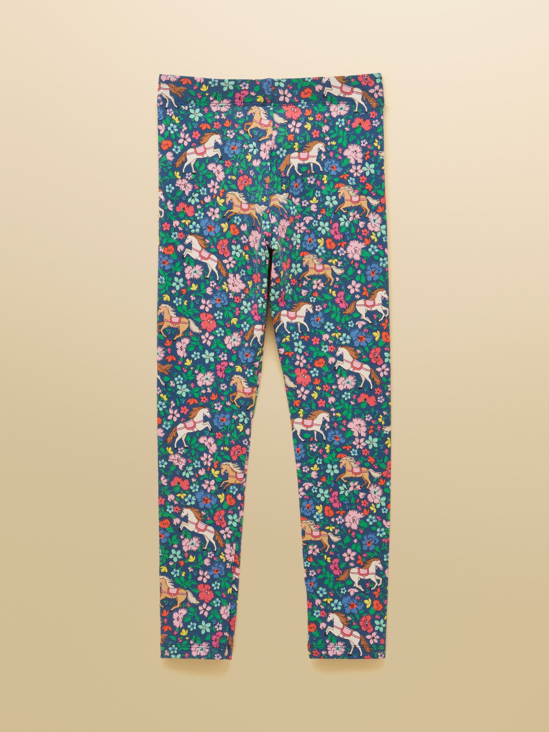 Girls' Deedee Navy Horse & Pink Pack Of Two Leggings - Image 2 of 8