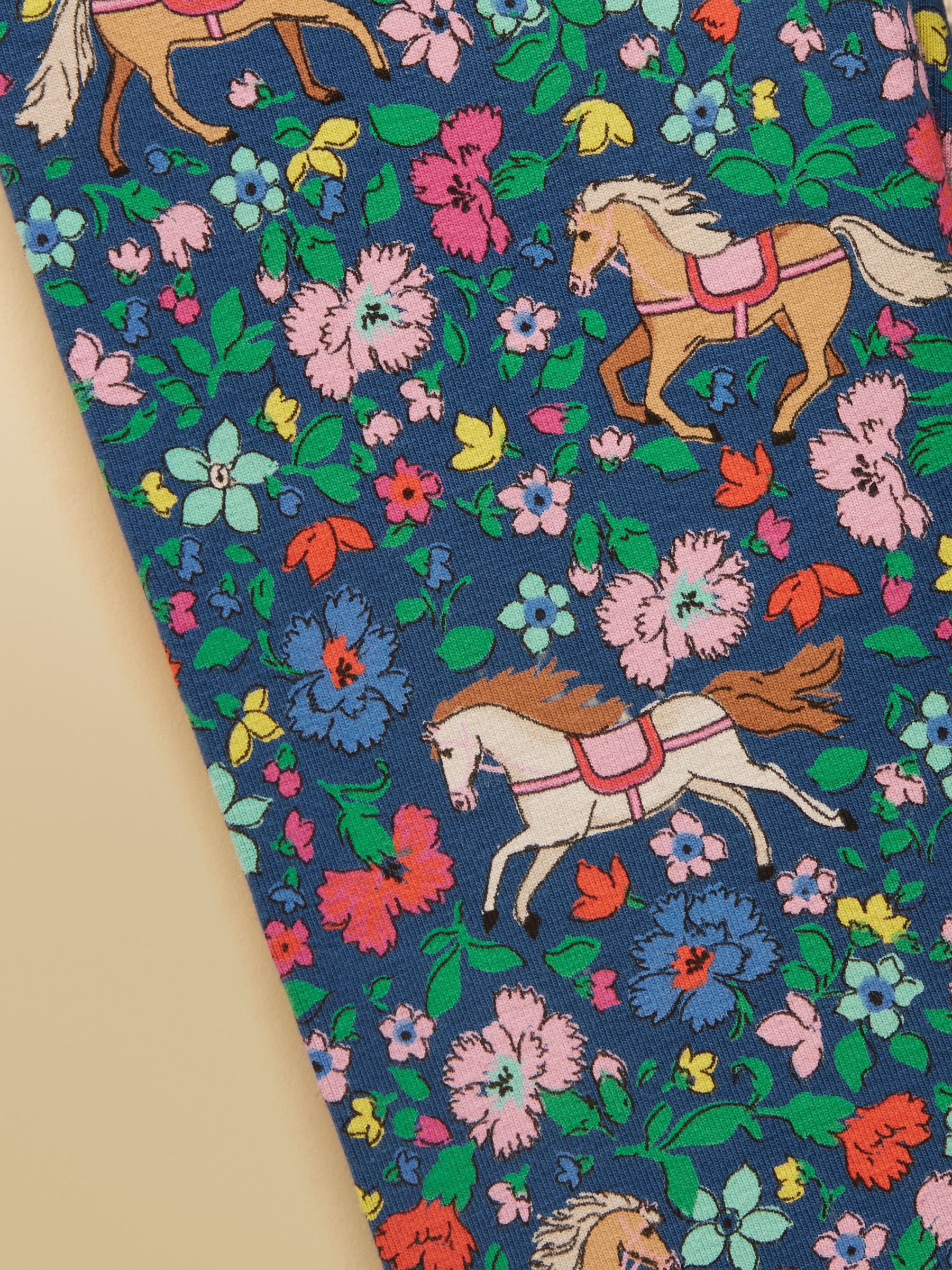 Girls' Deedee Navy Horse & Pink Pack Of Two Leggings - Image 3 of 8