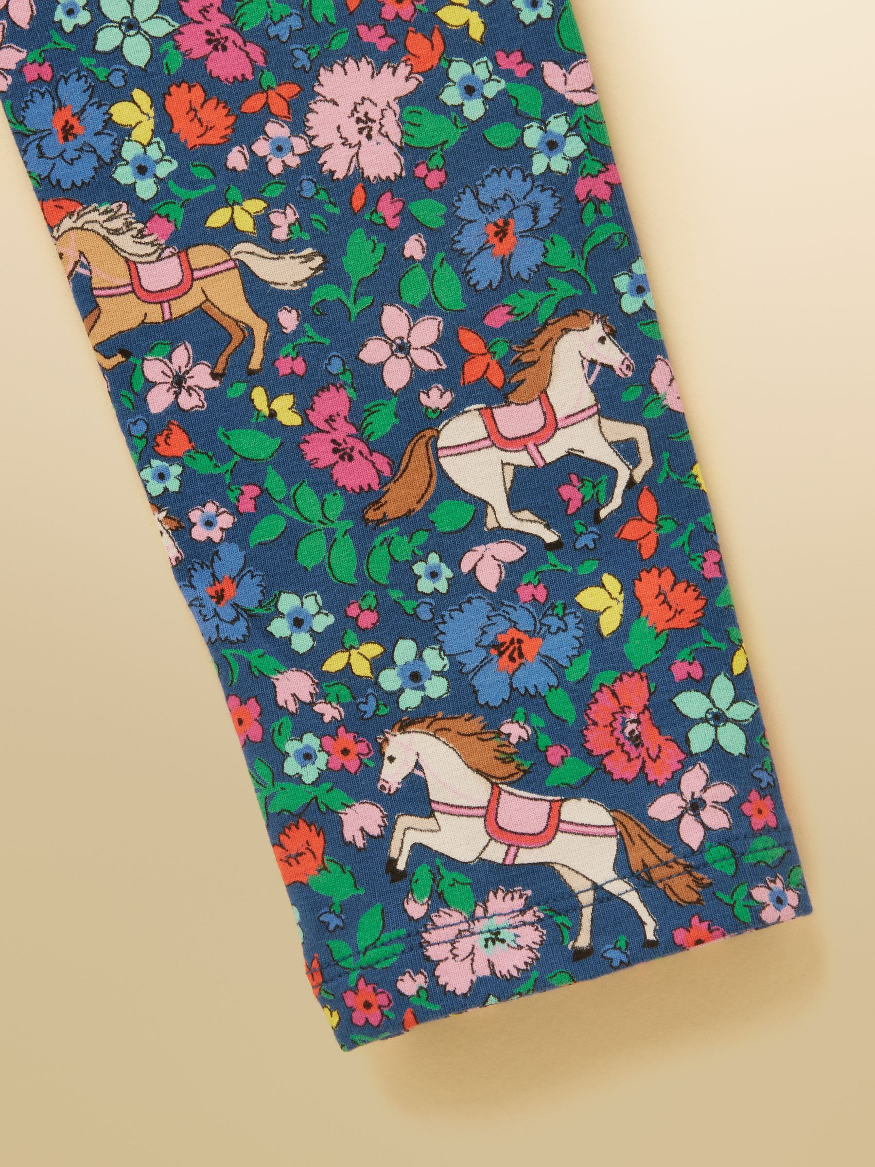 Girls' Deedee Navy Horse & Pink Pack Of Two Leggings - Image 4 of 8