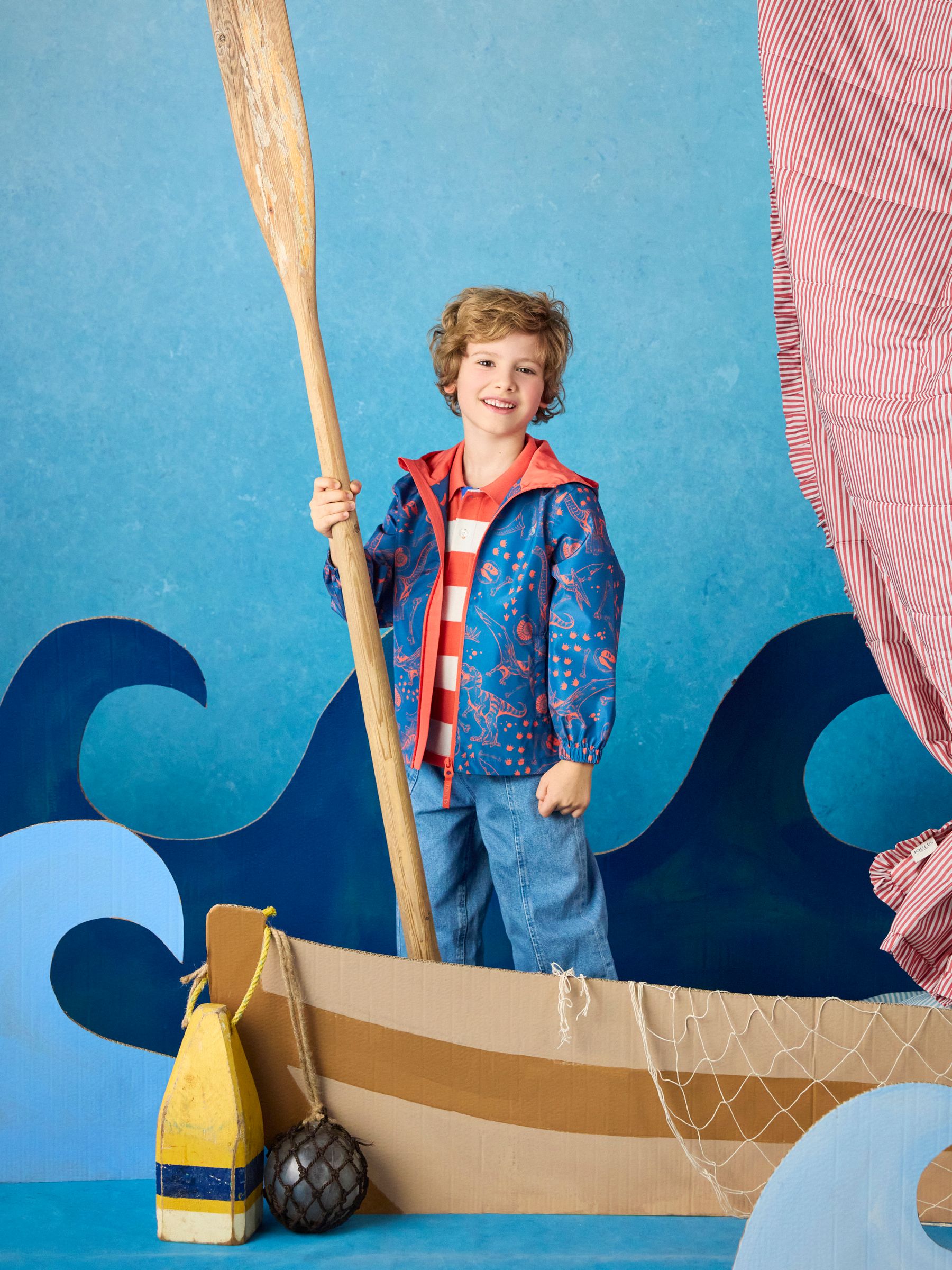 Kids' Rainwell Blue Dino Waterproof Raincoat With Hood - Image 2 of 7