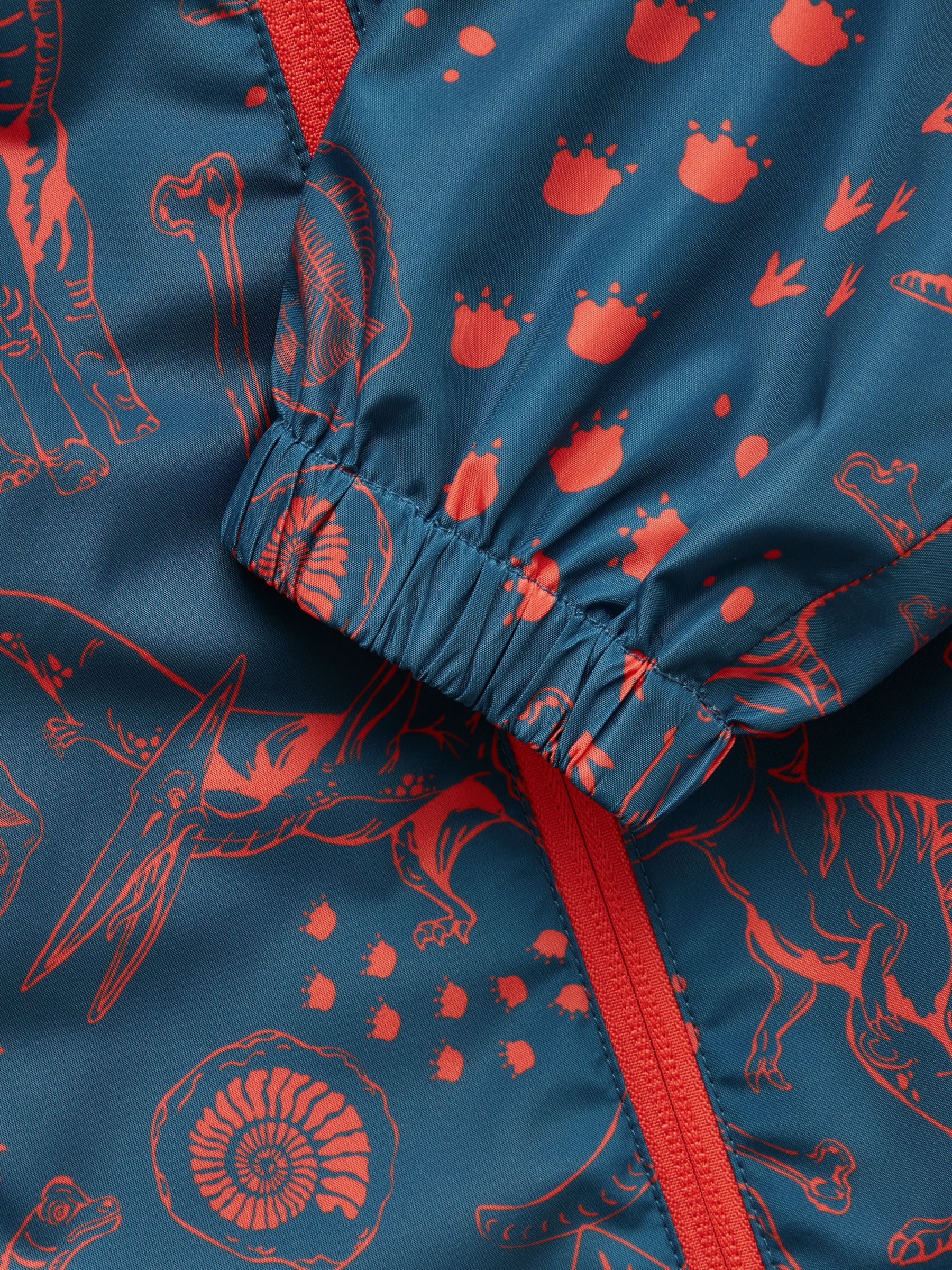 Kids' Rainwell Blue Dino Waterproof Raincoat With Hood - Image 6 of 7