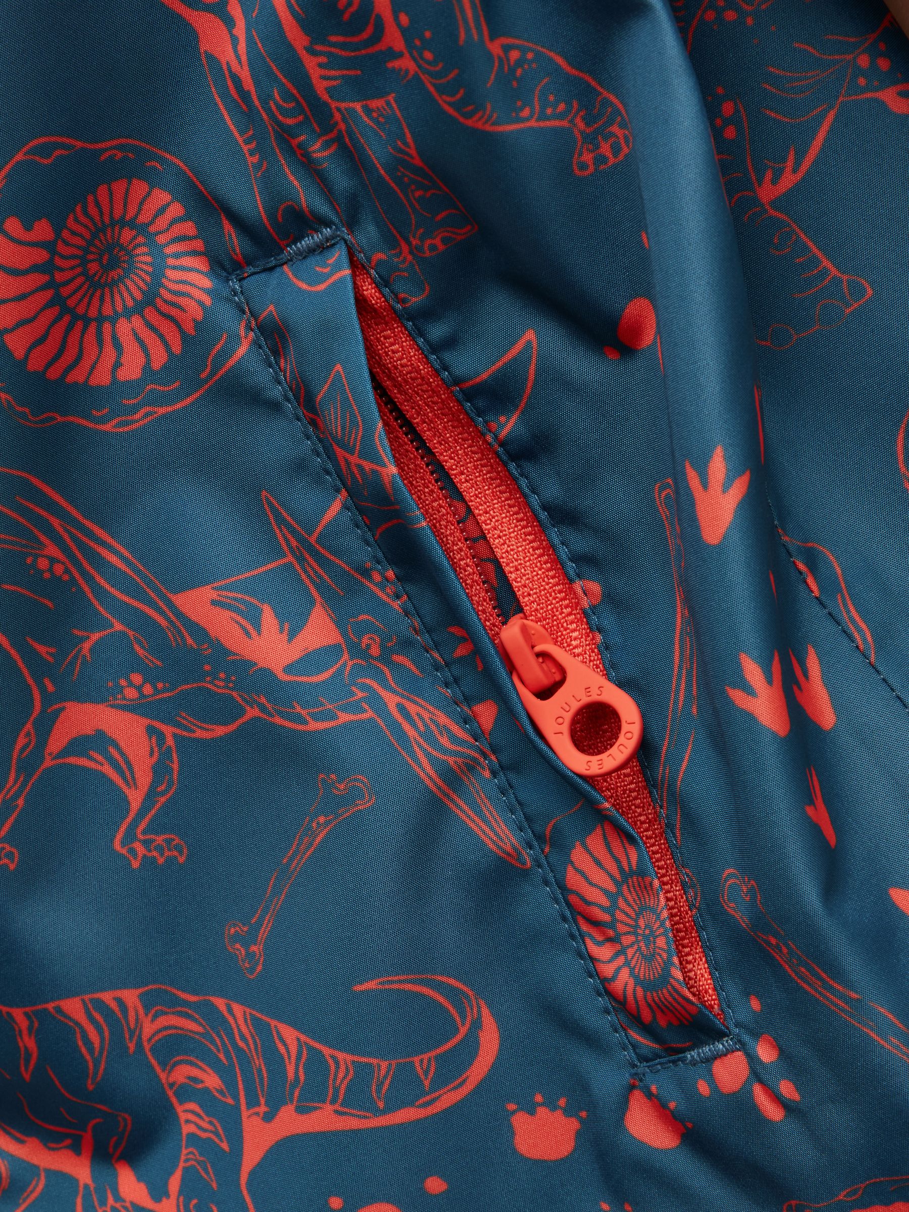 Kids' Rainwell Blue Dino Waterproof Raincoat With Hood - Image 9 of 9