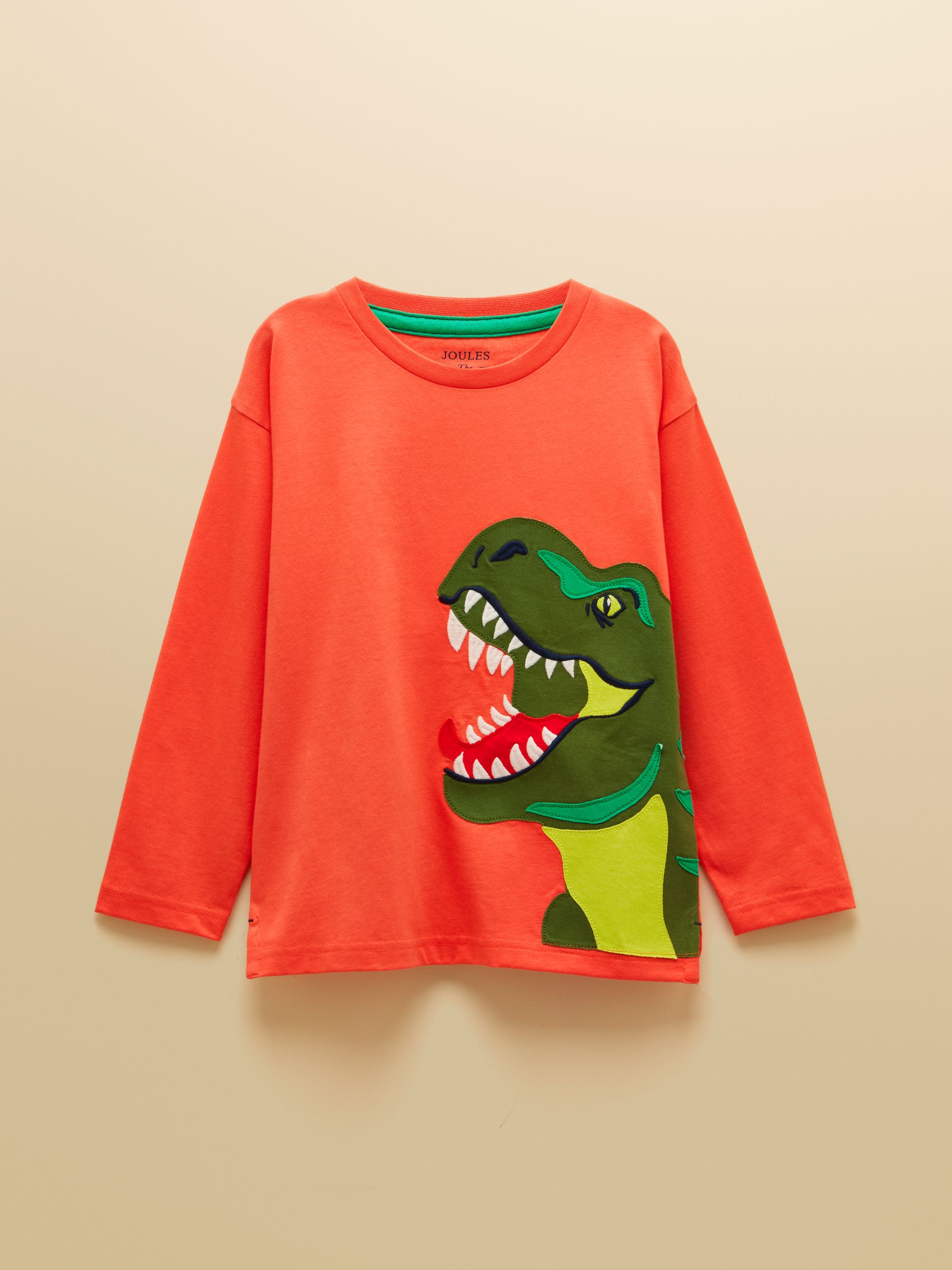 Boys' Finlay Orange Long Sleeve Applique Graphic T-Shirt - Image 1 of 5