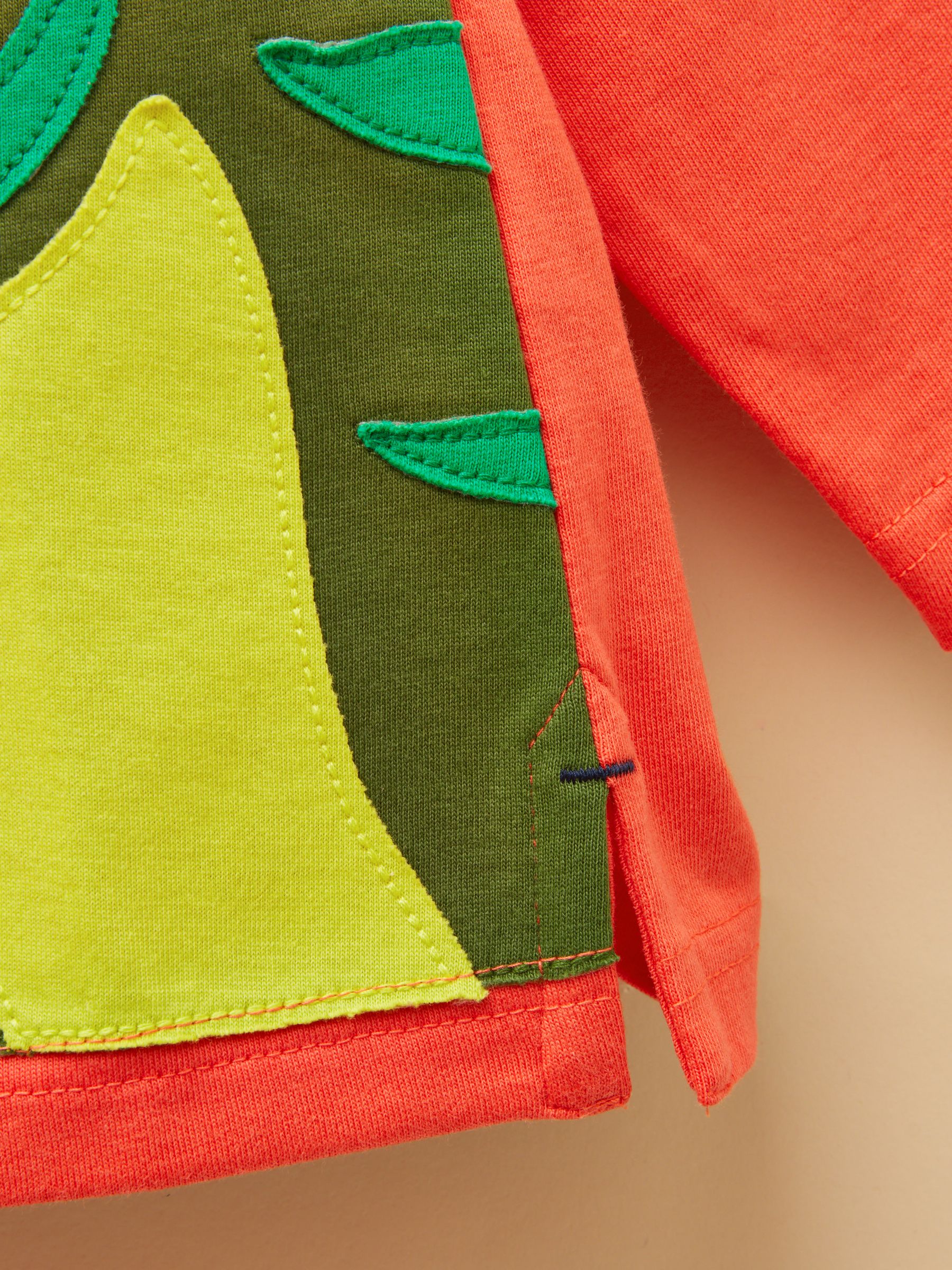 Boys' Finlay Orange Long Sleeve Applique Graphic T-Shirt - Image 4 of 5