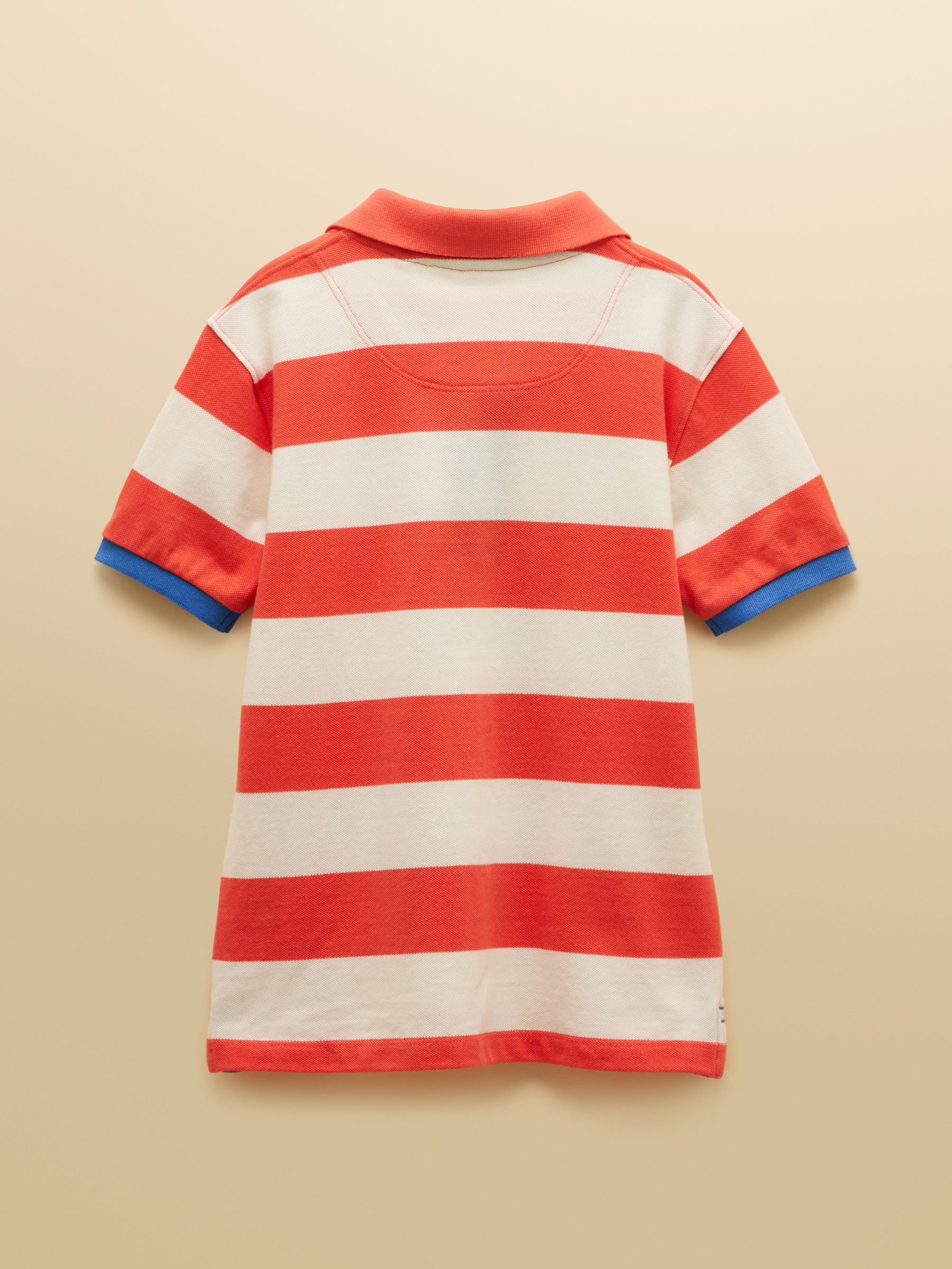 Boys' Woody Orange & White Striped Cotton Polo Shirt - Image 2 of 5