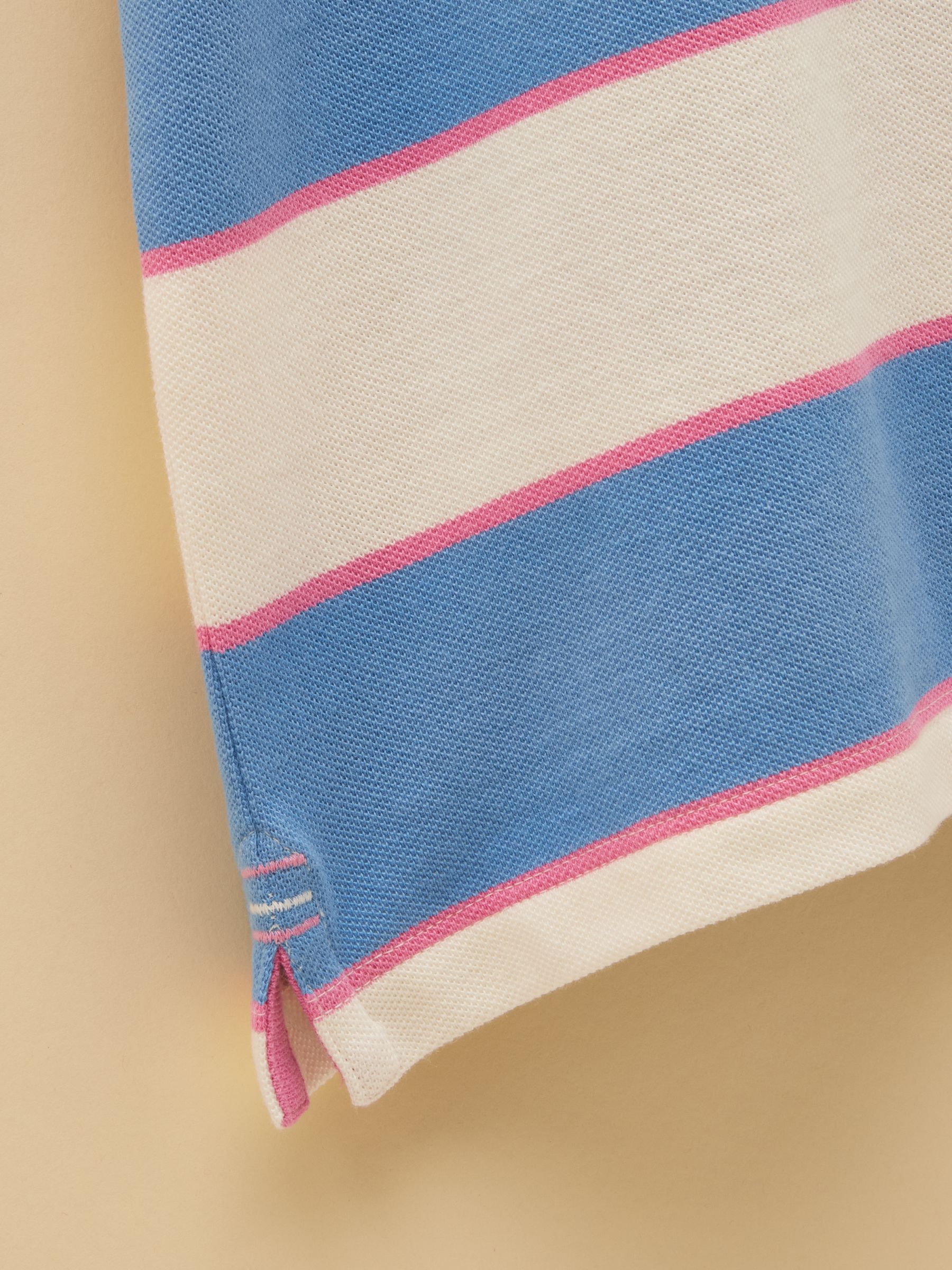 Boys' Woody Pink Striped Cotton Polo Shirt - Image 4 of 5