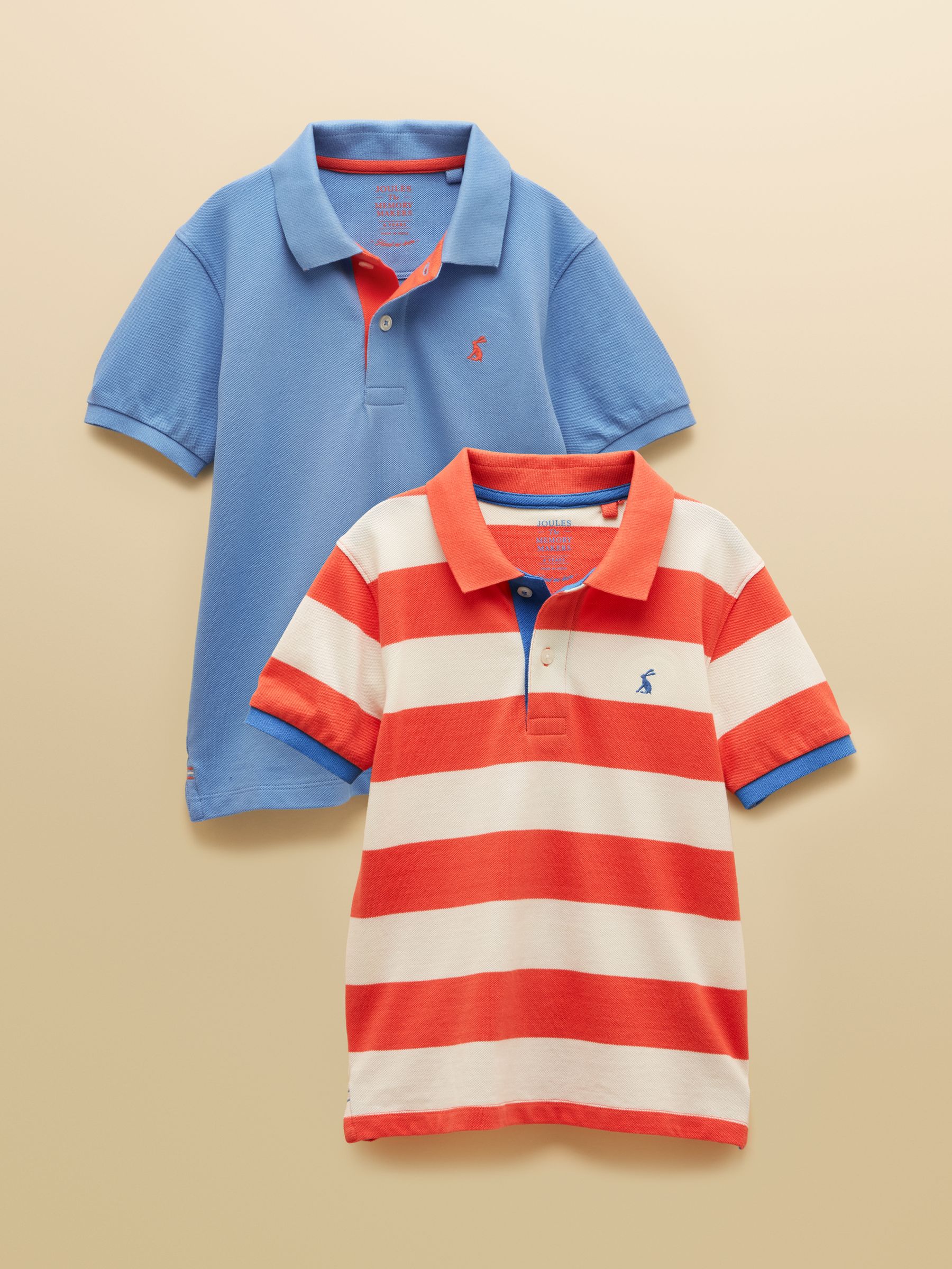 Boys' Woody Blue & Orange Pack Of Two Polo Shirts - Image 1 of 7