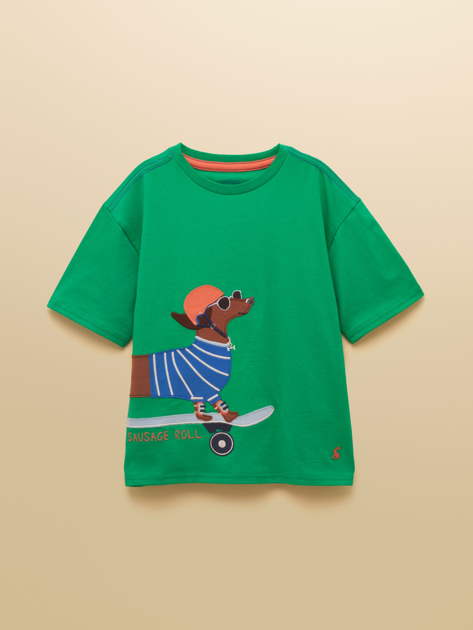 Boys' Archie Green Dog Applique Graphic T-Shirt - Image 1 of 5