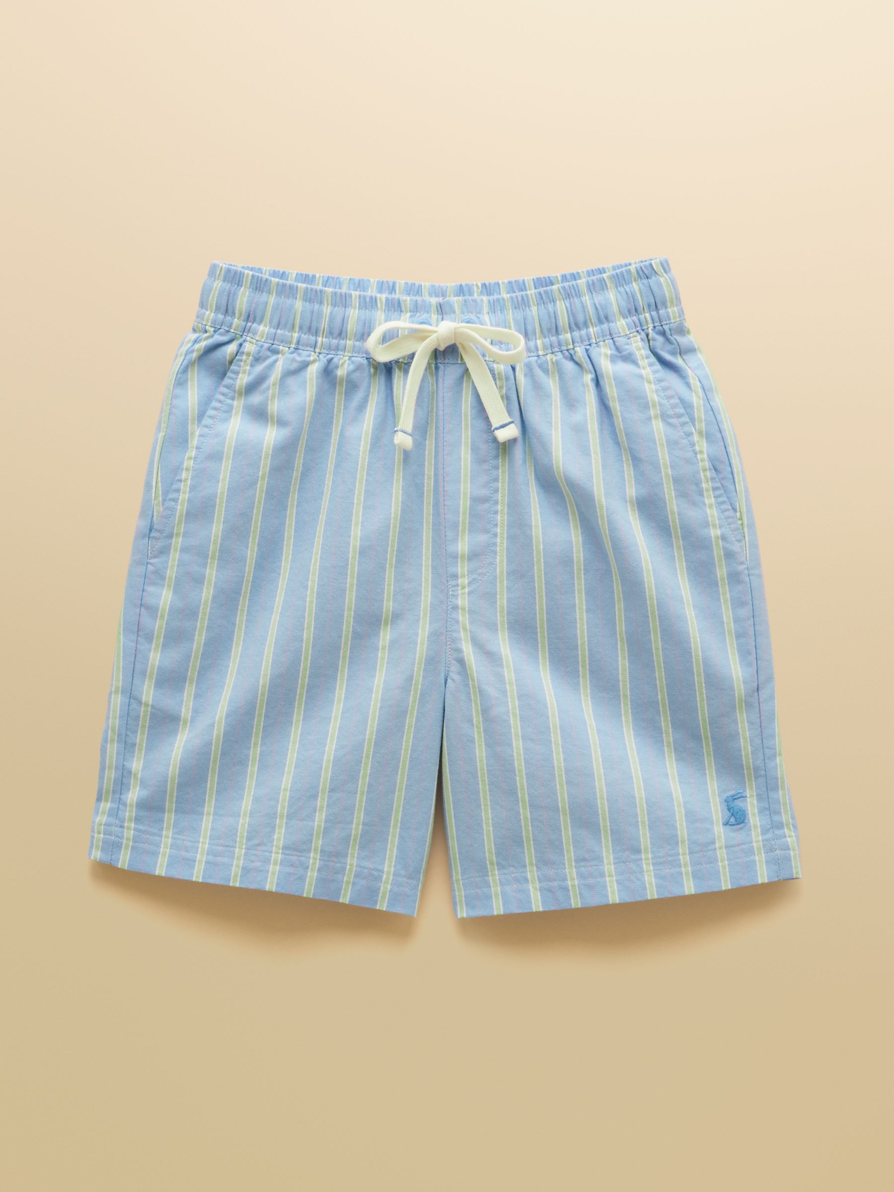 Boys' Hadley Blue Striped Cotton Woven Shorts - Image 1 of 5