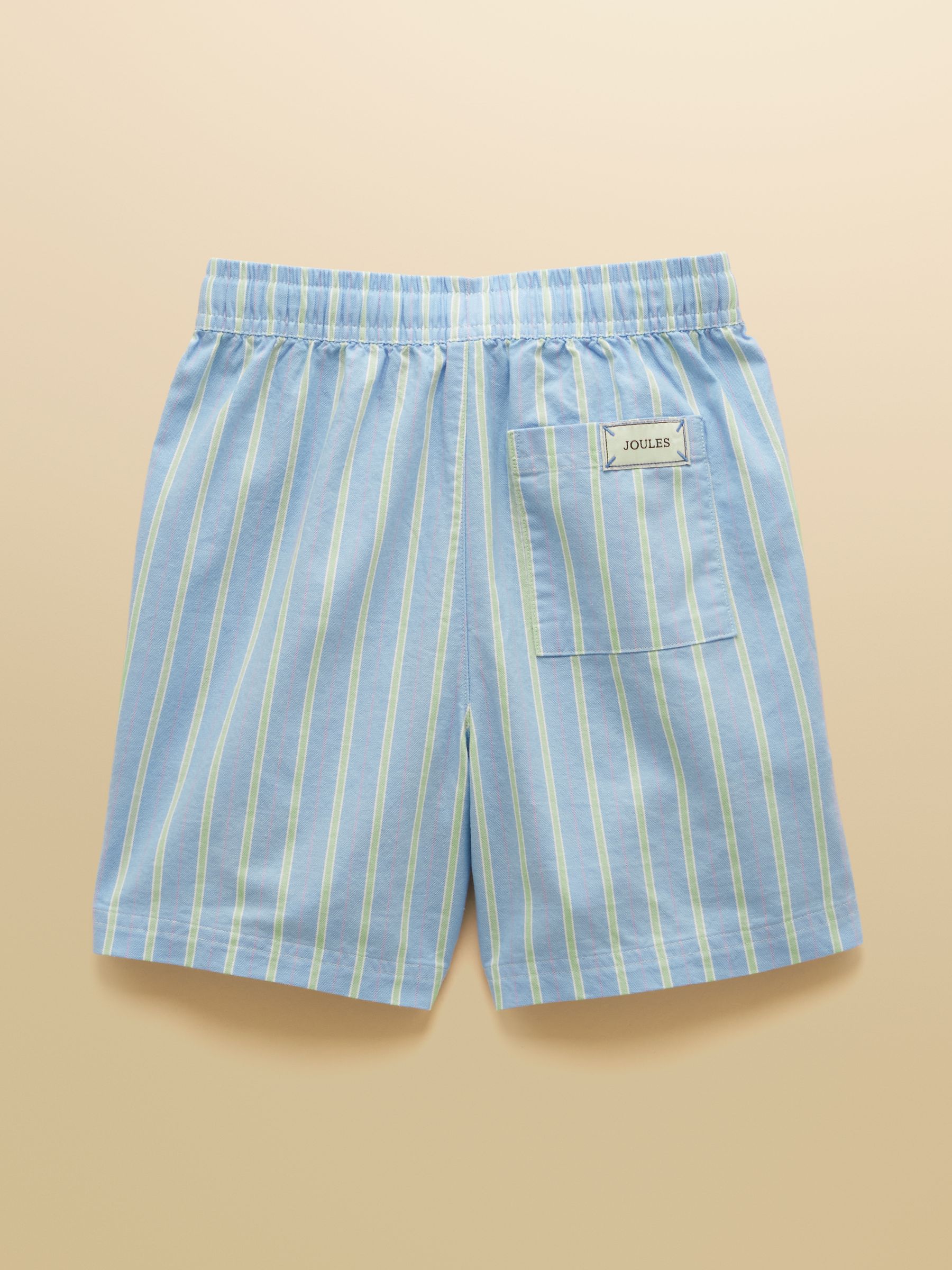 Boys' Hadley Blue Striped Cotton Woven Shorts - Image 2 of 5