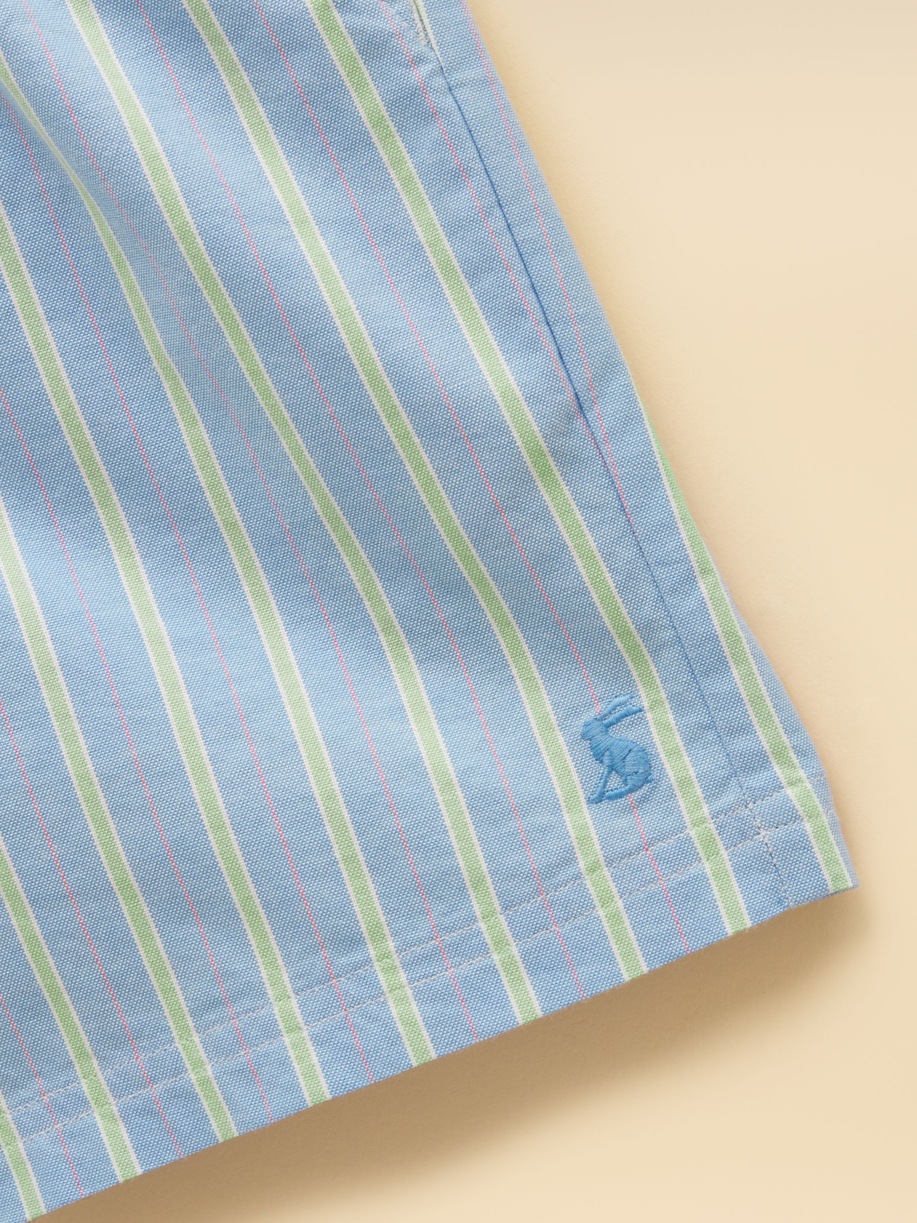 Boys' Hadley Blue Striped Cotton Woven Shorts - Image 3 of 5