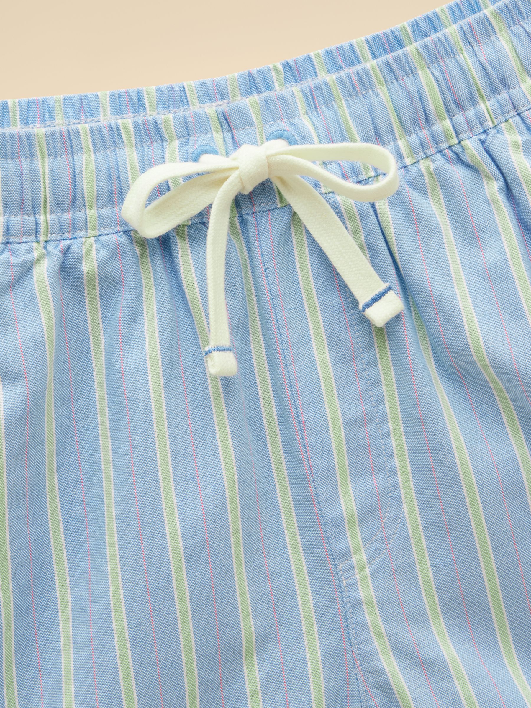 Boys' Hadley Blue Striped Cotton Woven Shorts - Image 5 of 5