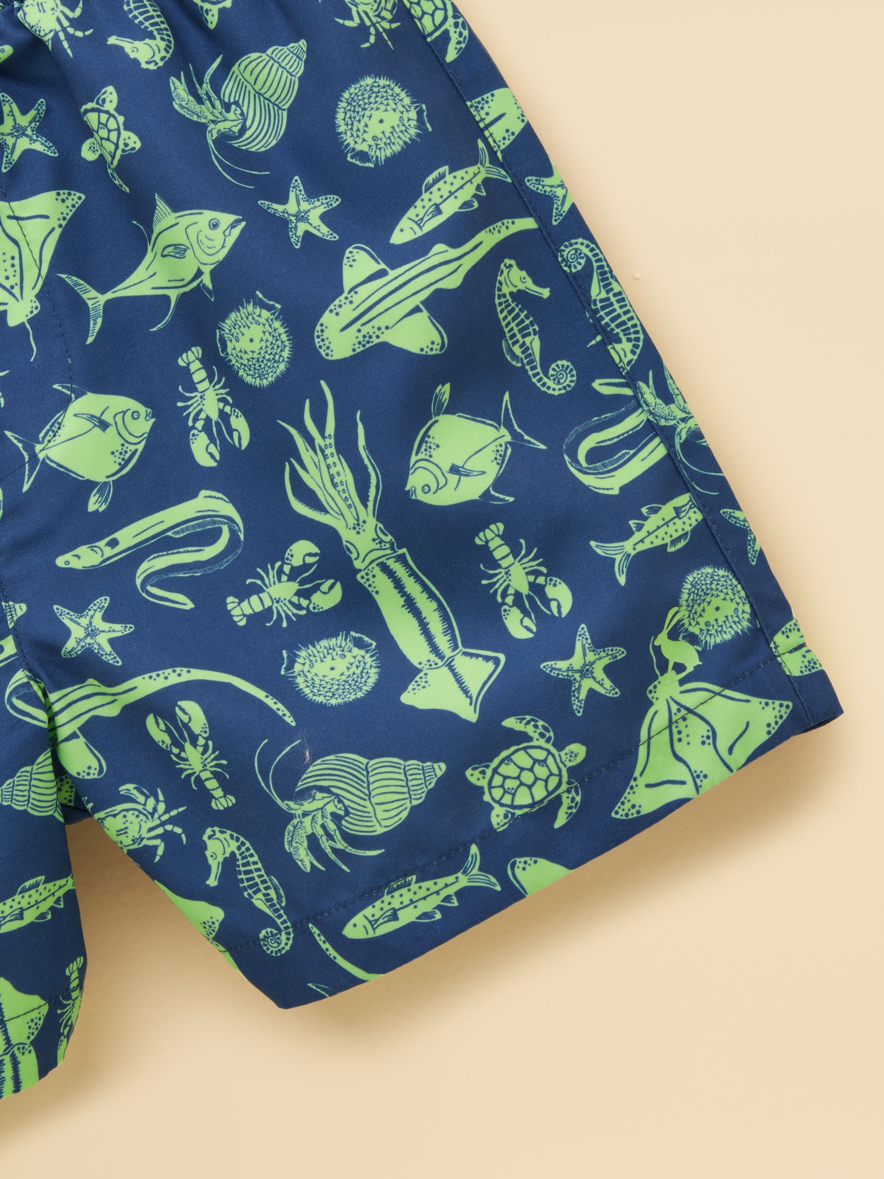 Boys' Blue Printed Swim Shorts - Image 3 of 4