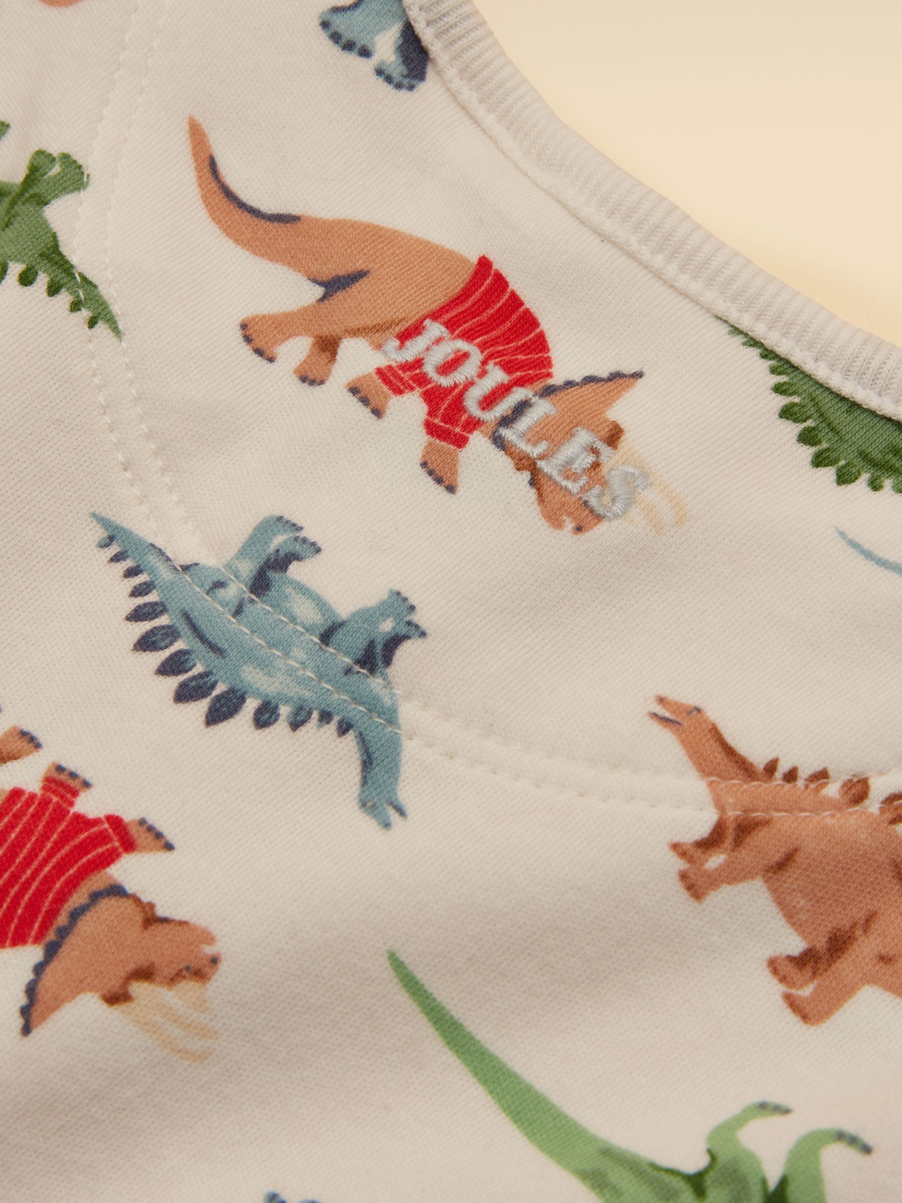 Razamataz Cream Dino Cotton Babygrow - Image 5 of 5