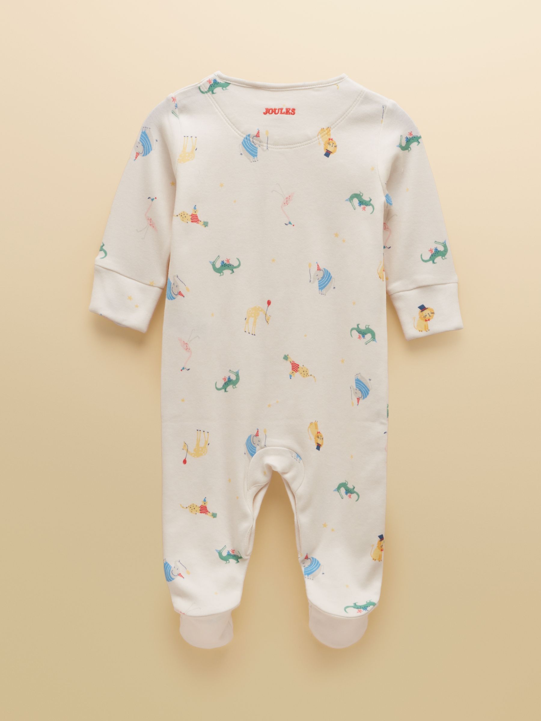 Razamataz Cream Animals Cotton Babygrow - Image 2 of 5