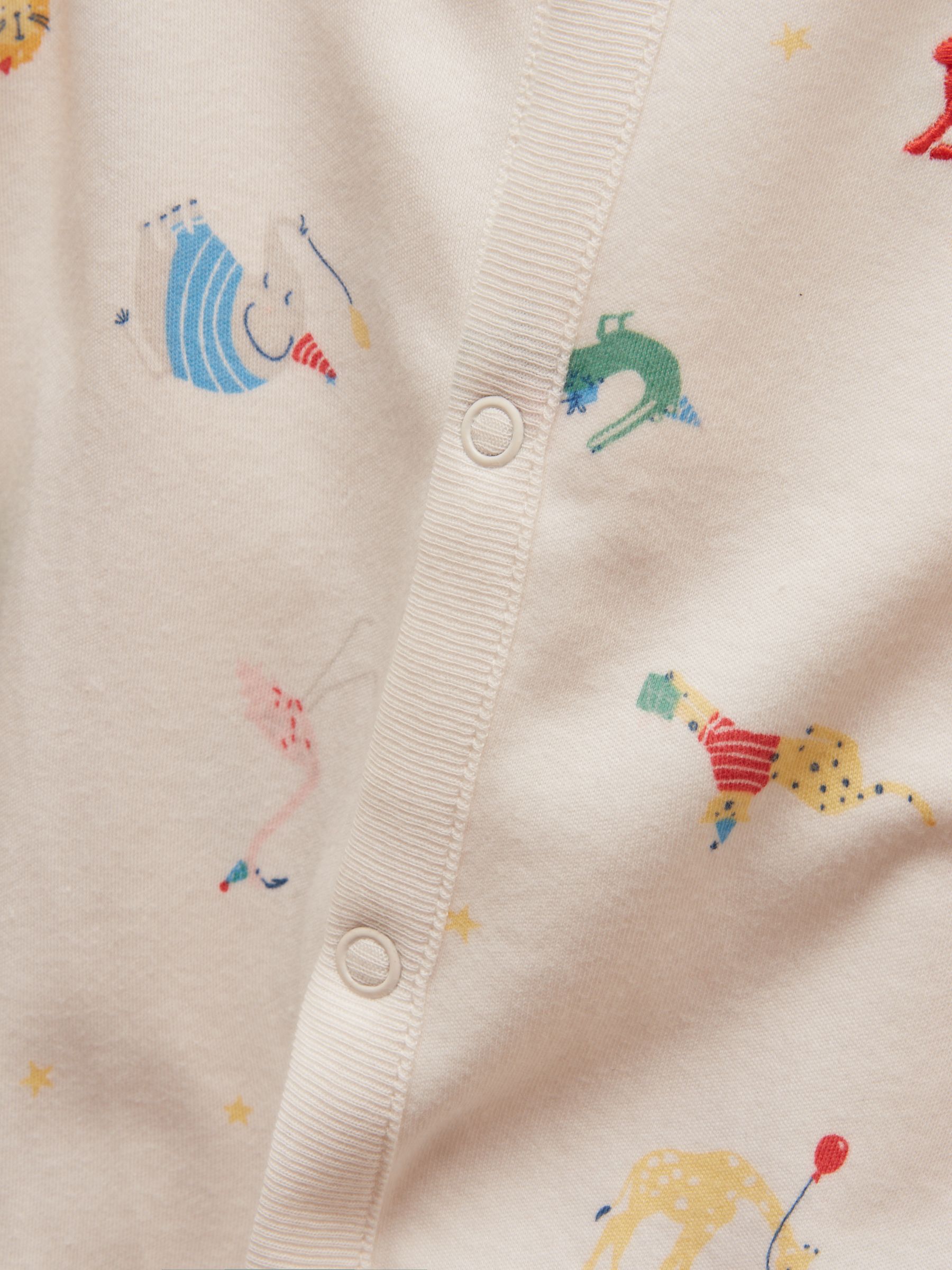 Razamataz Cream Animals Cotton Babygrow - Image 4 of 5