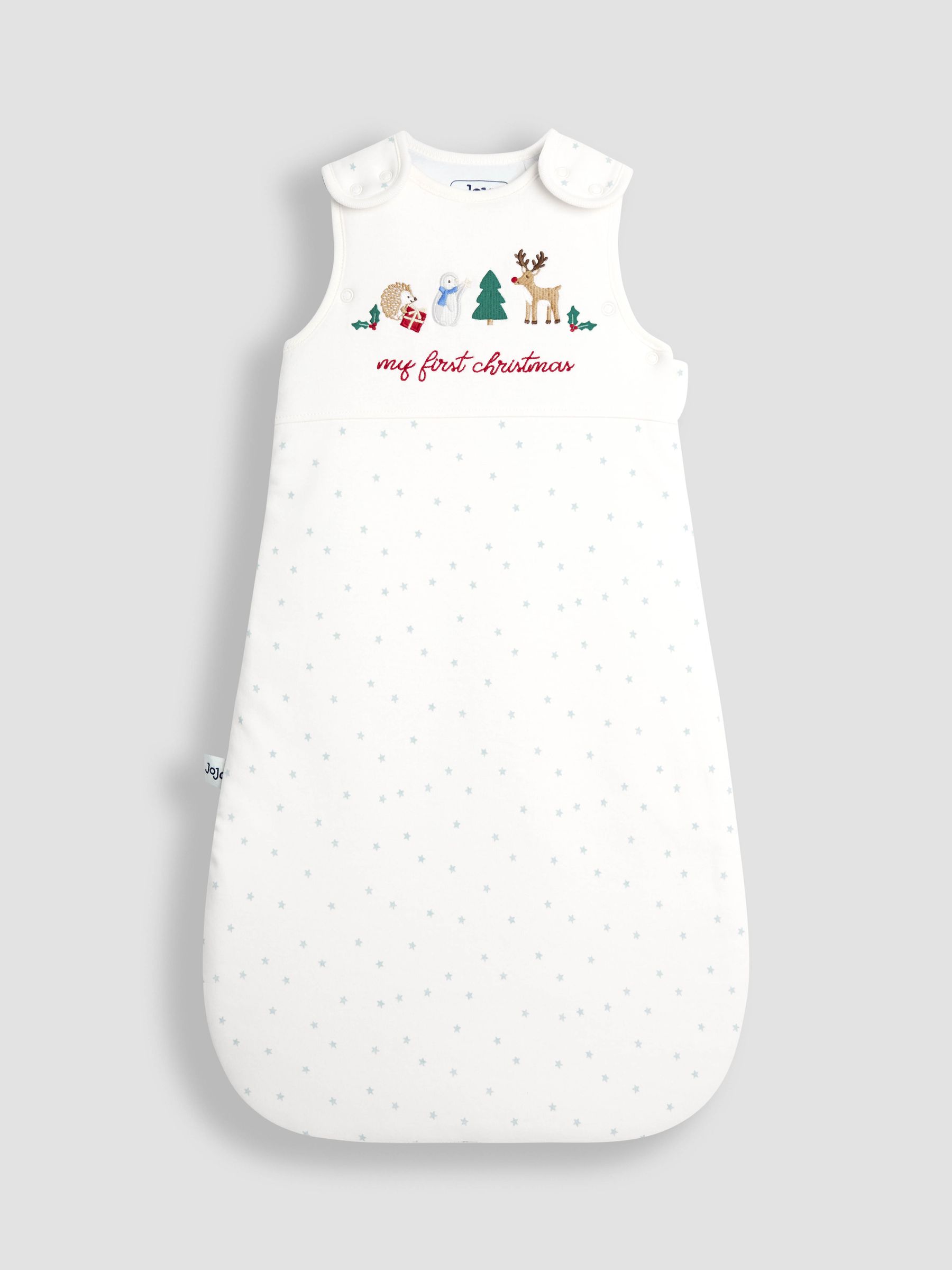 White My First Christmas Embroidered Sleeping Bag - Image 1 of 3