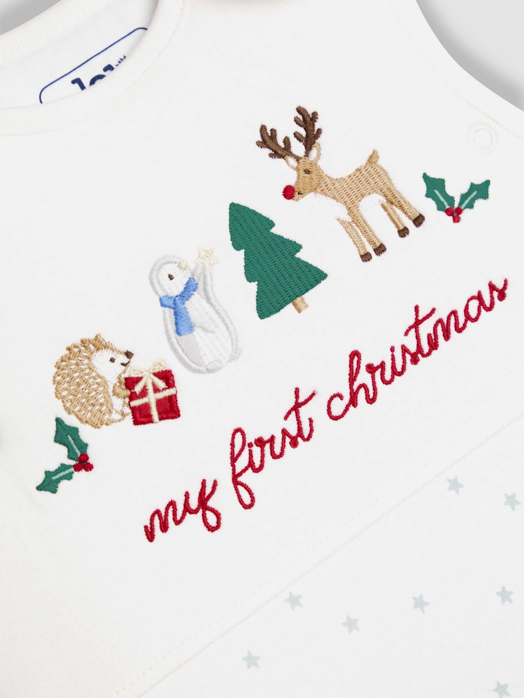 White My First Christmas Embroidered Sleeping Bag - Image 5 of 5