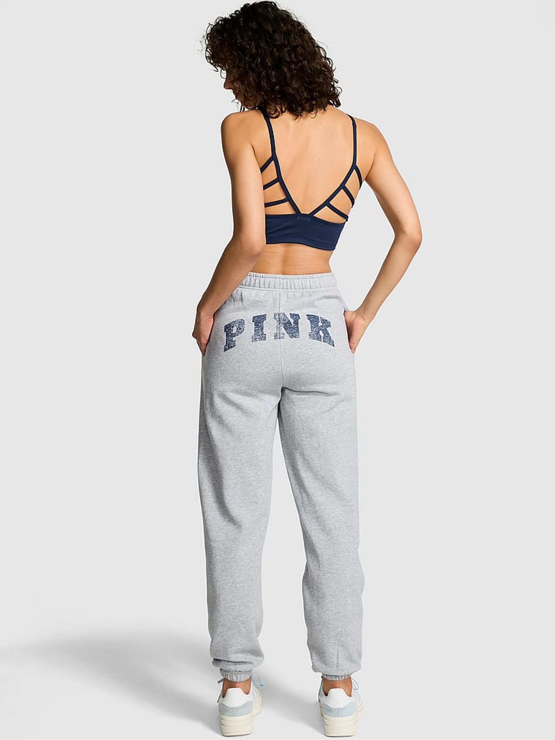 Medium Heather Grey Fleece Joggers - Image 2 of 3