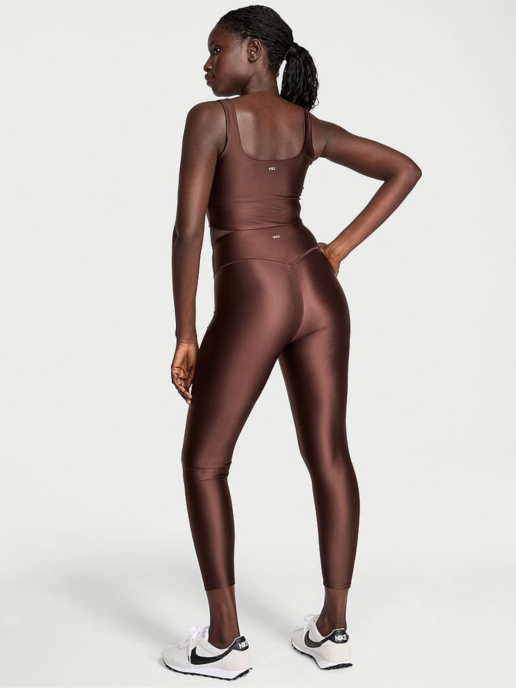 Ganache Brown Shine Leggings - Image 2 of 3