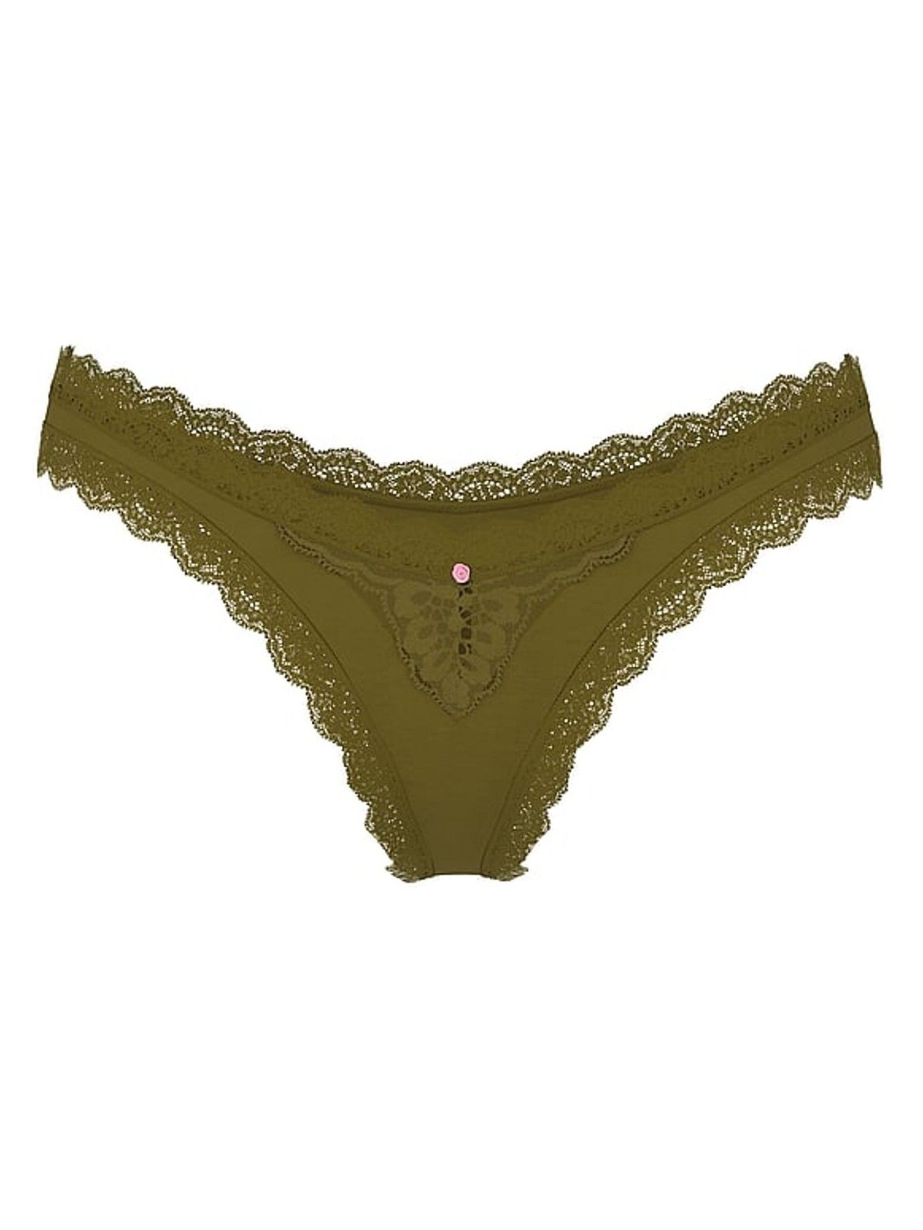 Green Chameleon Lace Trim Brazilian Knickers - Image 3 of 3