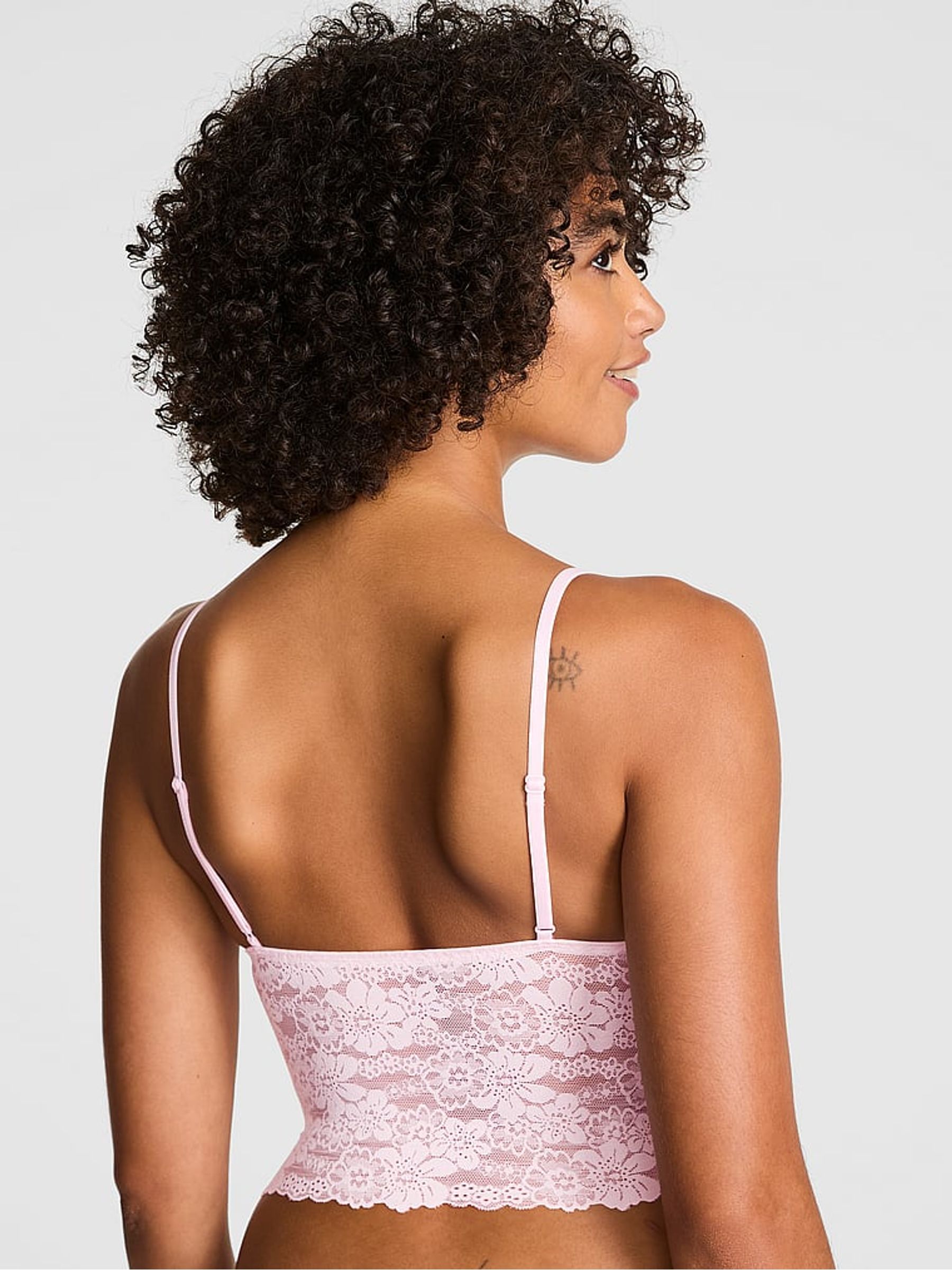 Pink Tulip Bralette Diamonte Lace Bra Top - Image 2 of 5