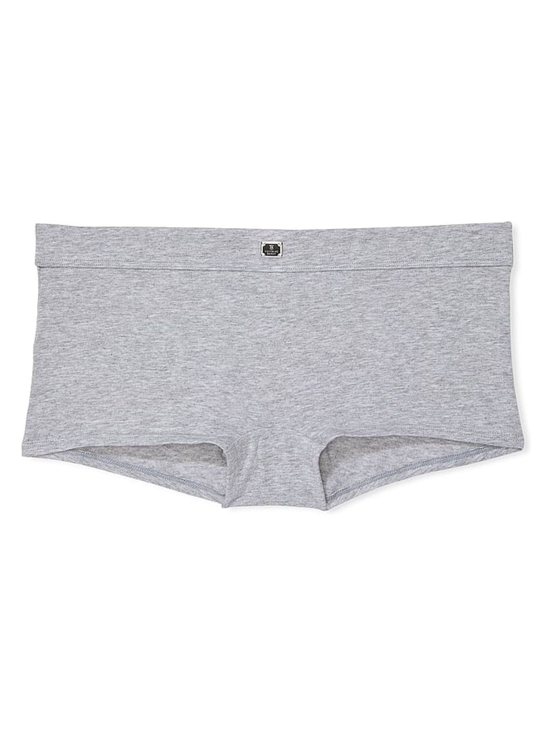 Heather Grey Short Cotton Logo Knickers - Image 3 of 3