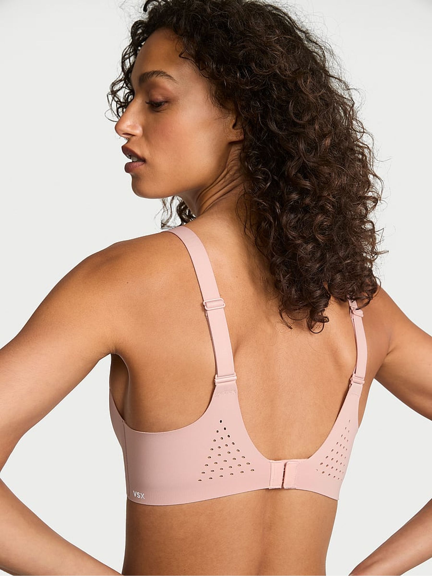 Bare Pink Featherweight™ Medium V-Neck Sports Bra - Image 2 of 2