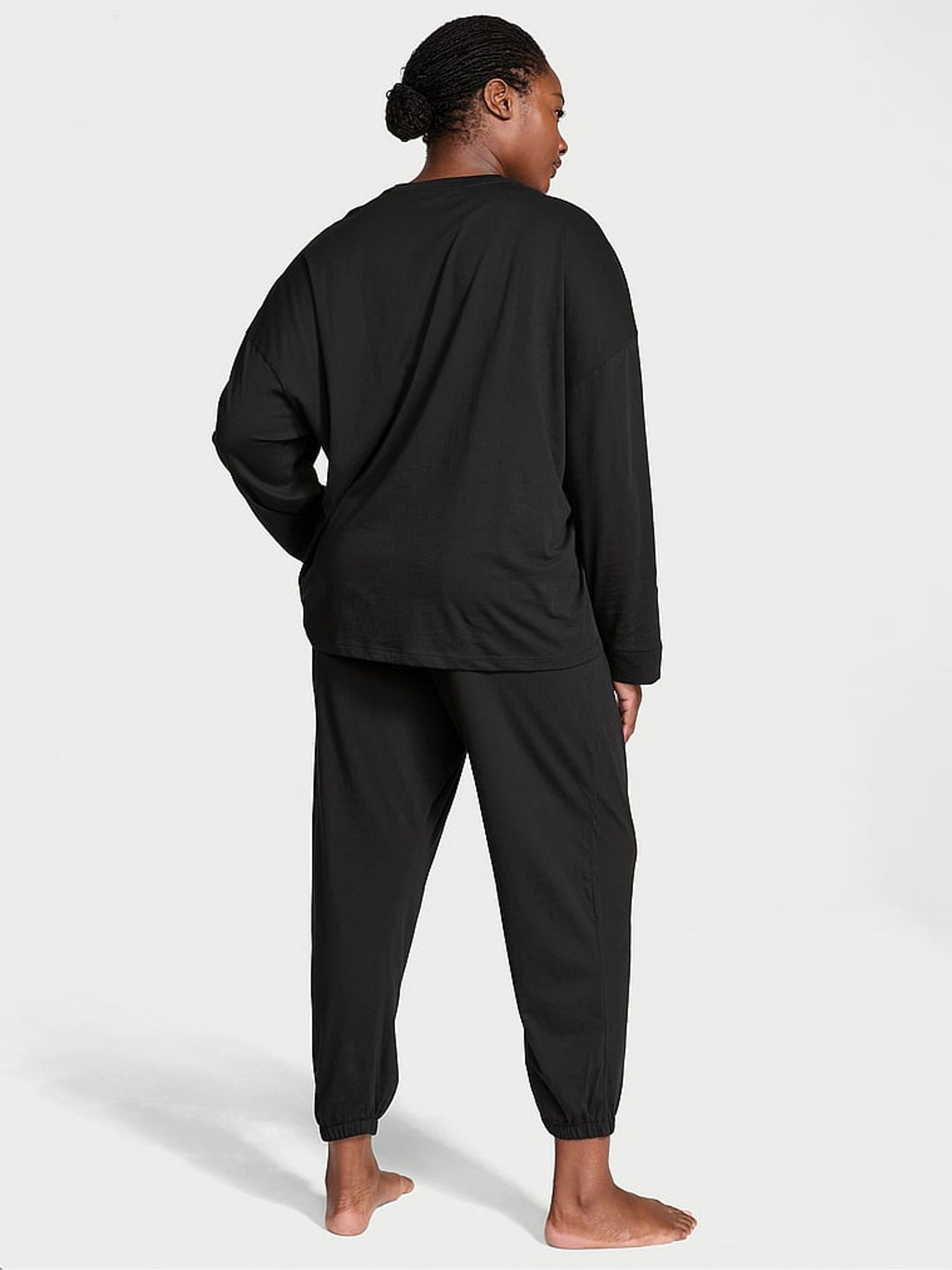 Black Cotton Pyjamas Set - Image 2 of 3