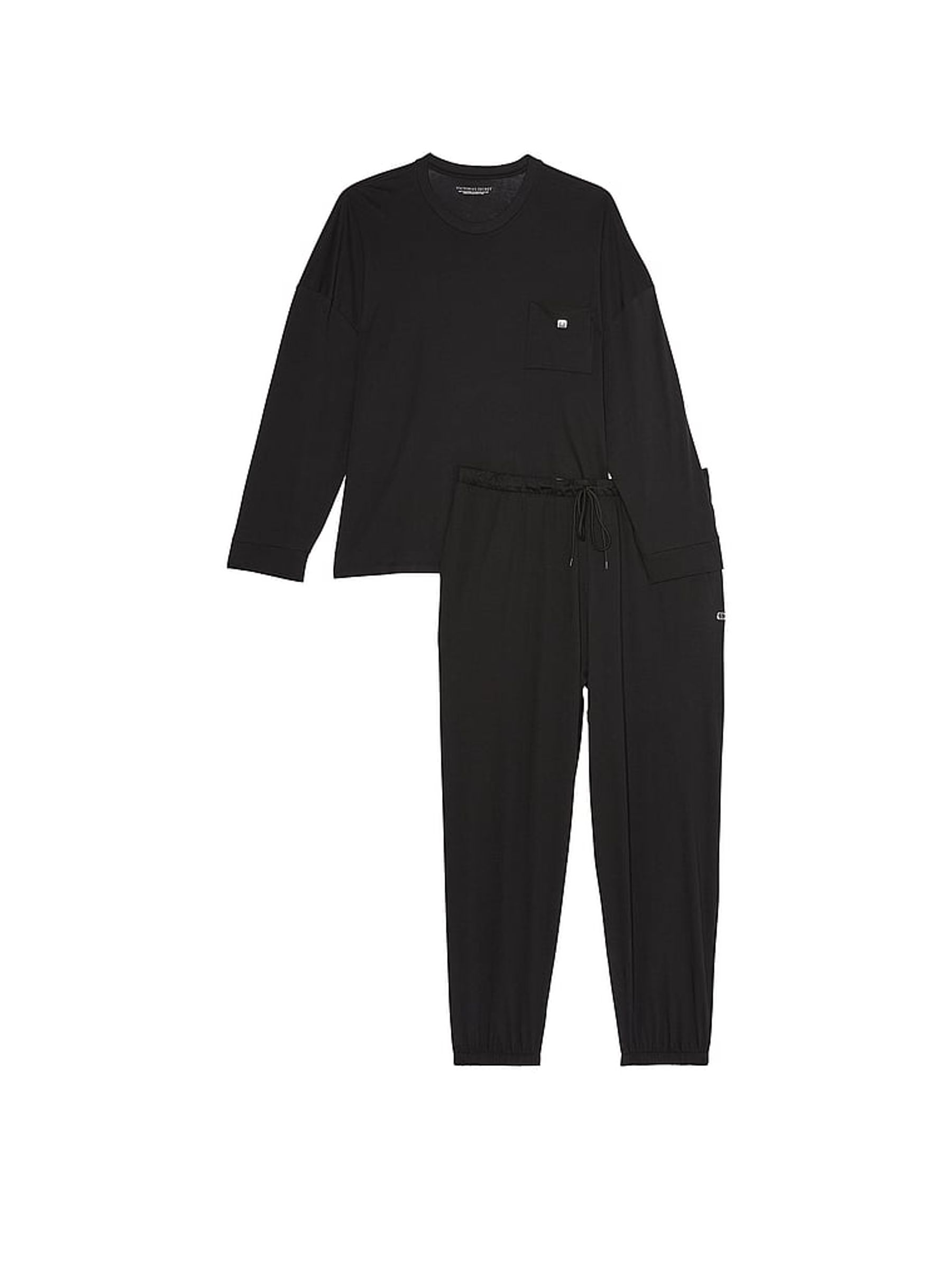 Black Cotton Pyjamas Set - Image 3 of 3