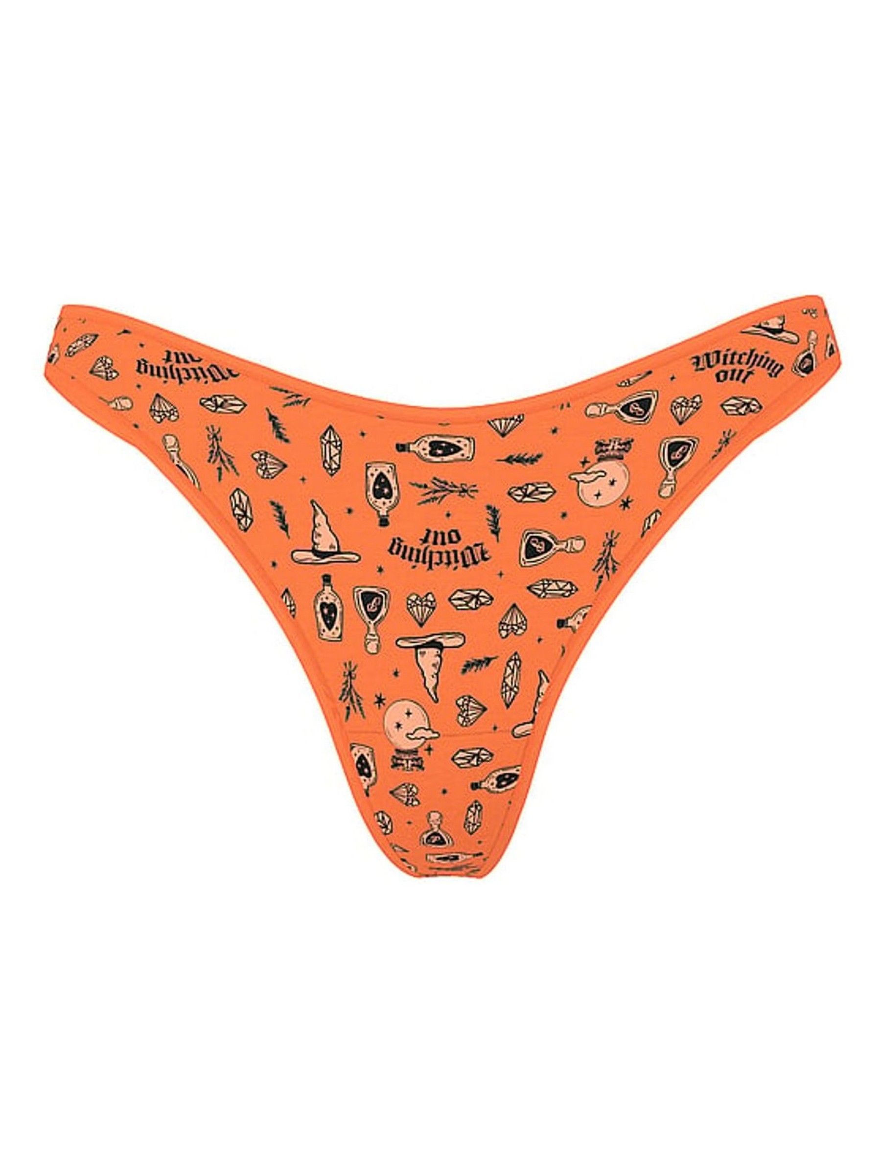 Black Witchy Print Brazilian Cotton Knickers - Image 3 of 3