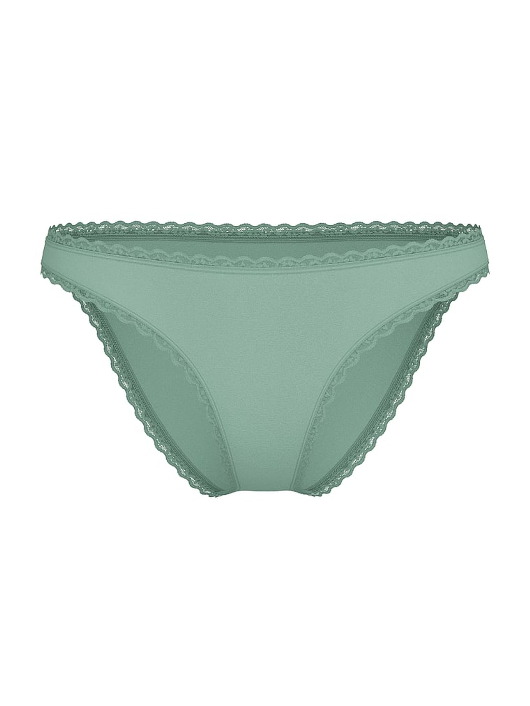 Seasalt Green Bikini Lace Trim Knickers - Image 3 of 3