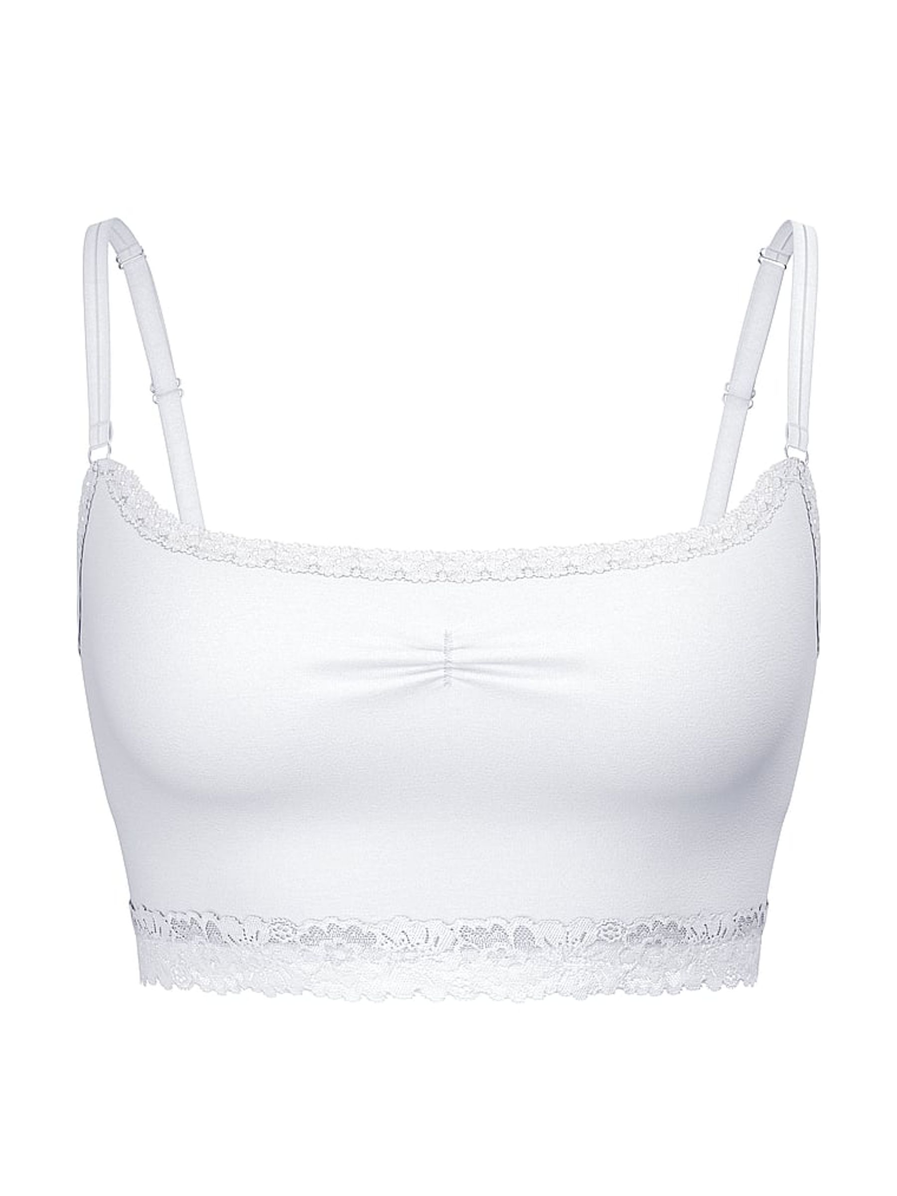 White Bralette Lace Trim Bralette - Image 3 of 3