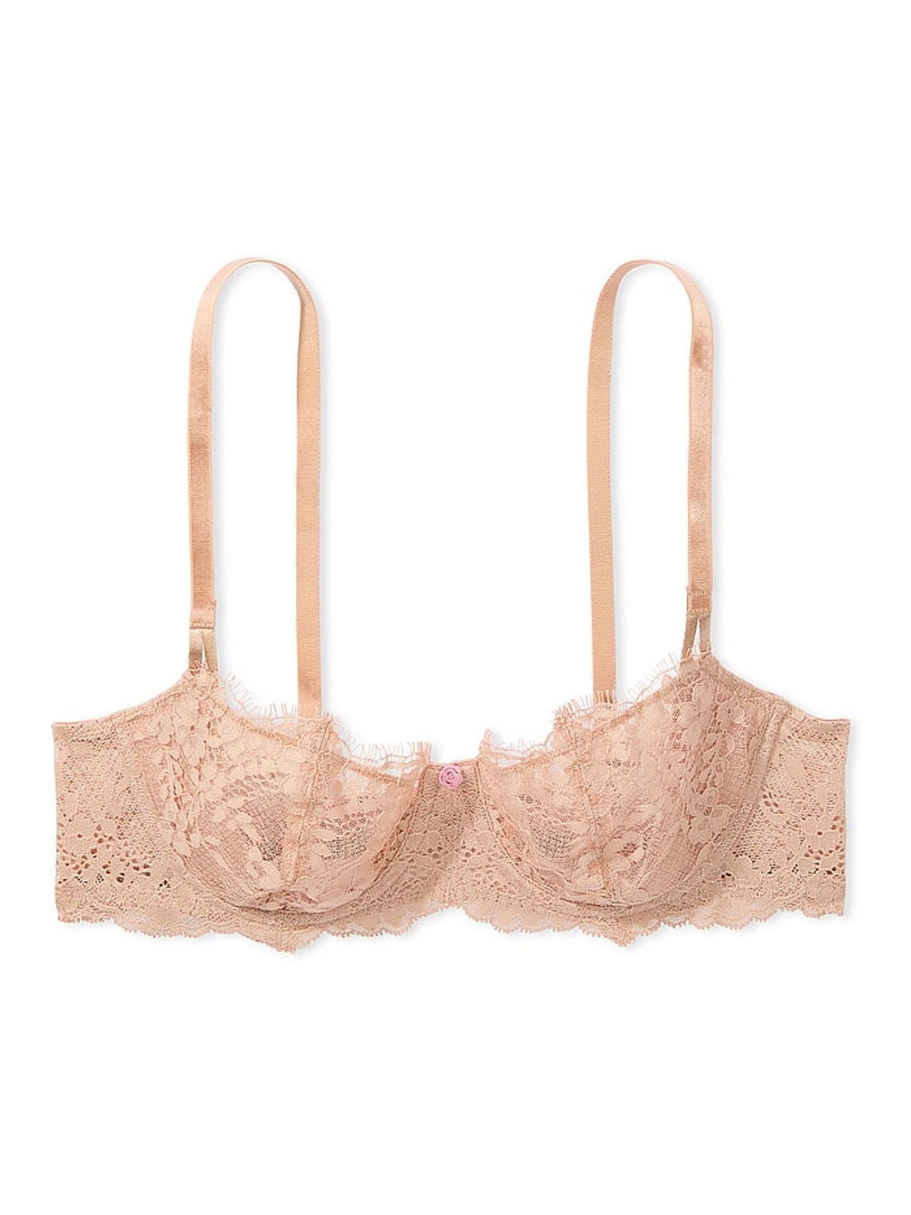 Praline Nude Unlined Balcony Lace Bra - Image 4 of 7