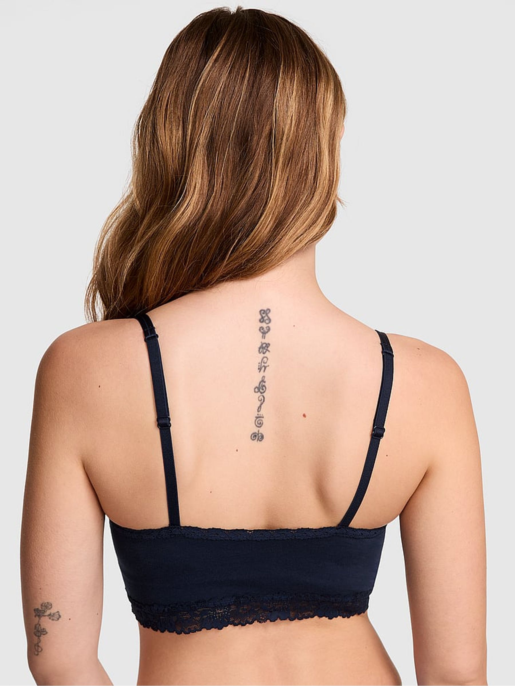 Noir Navy Bralette Lace Trim Bralette - Image 2 of 3