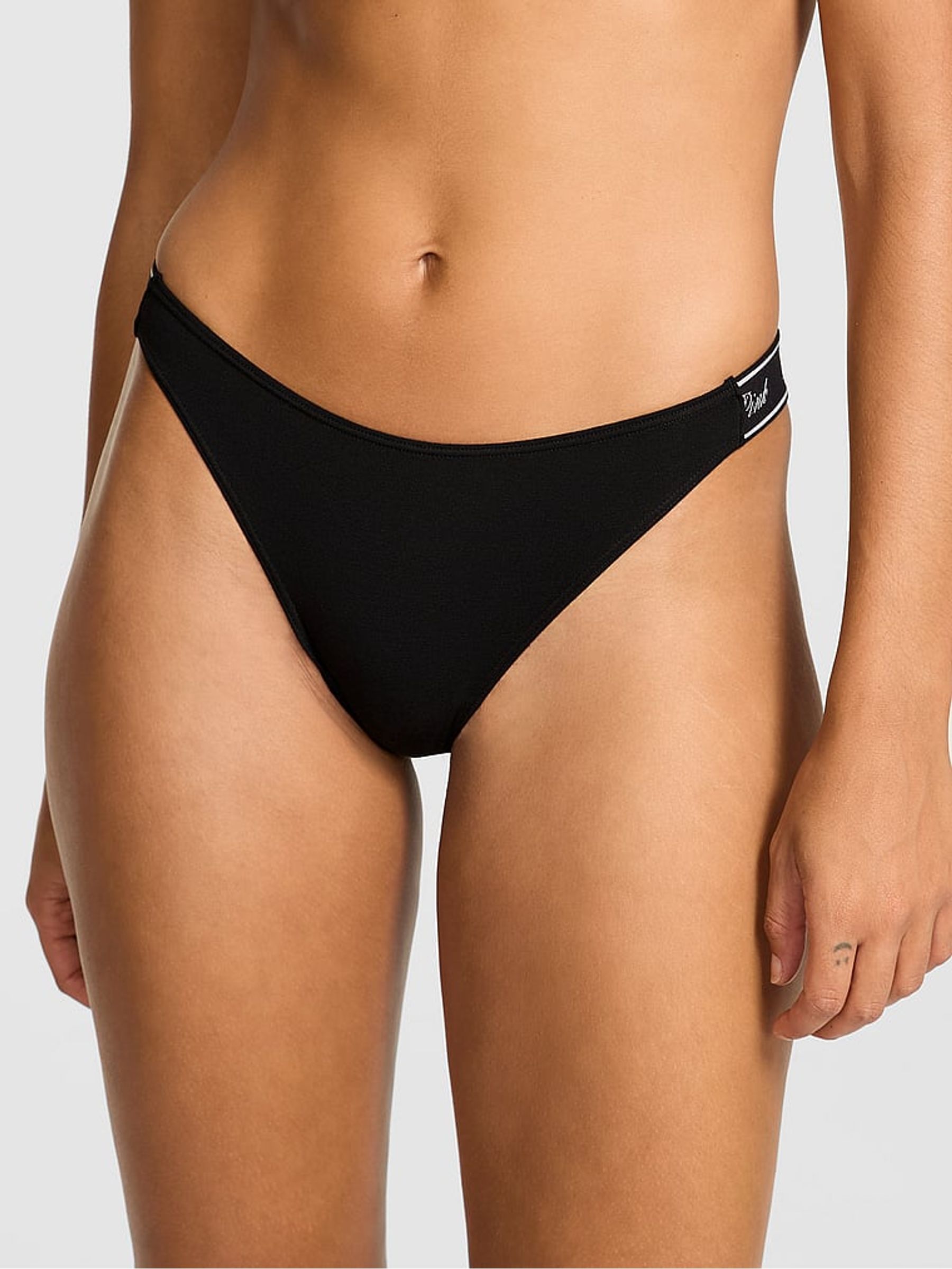 Black Cotton Logo Knickers - Image 1 of 3