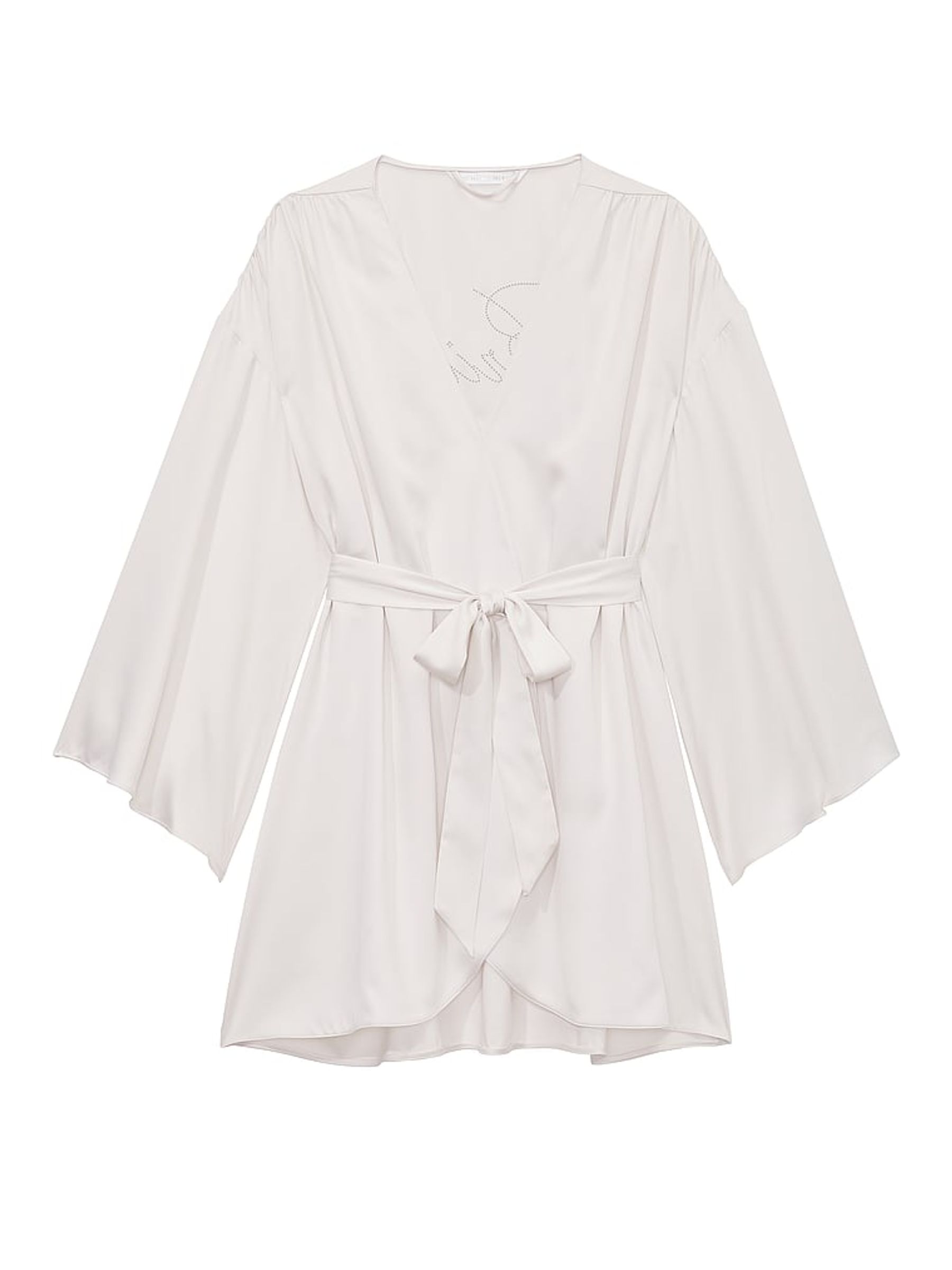 White Satin Short Robe - Image 4 of 4