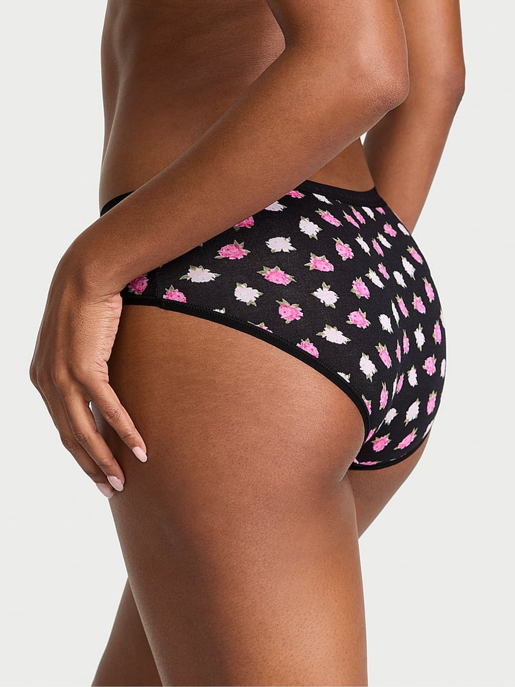 Black Scattered Floral Hipster Knickers - Image 2 of 3