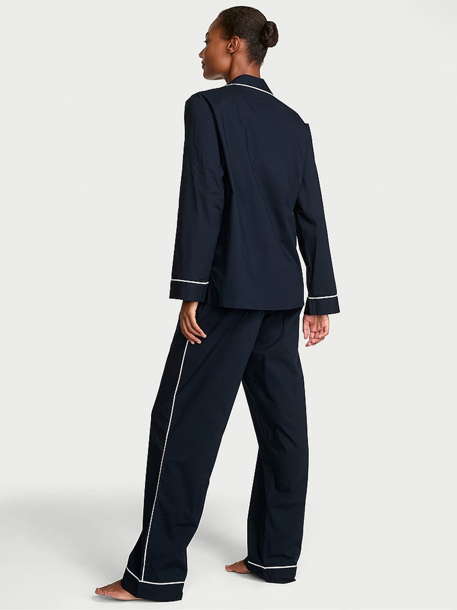 Dark Twilight Blue Cotton Long Pyjamas Set - Image 2 of 3