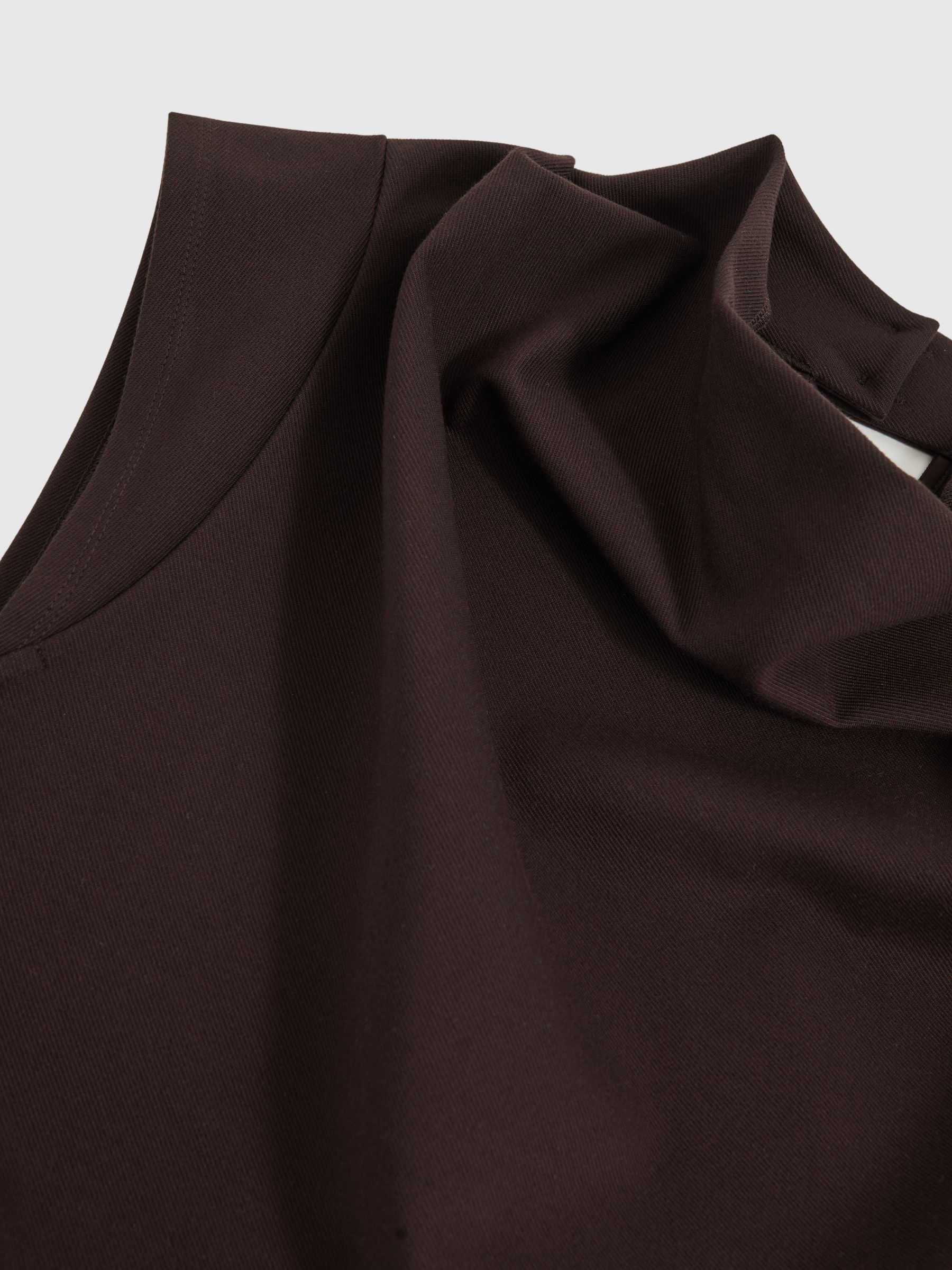 reiss harlan twill jersey midi dress Reiss Harlan Twill Jersey Draped Midi Dress