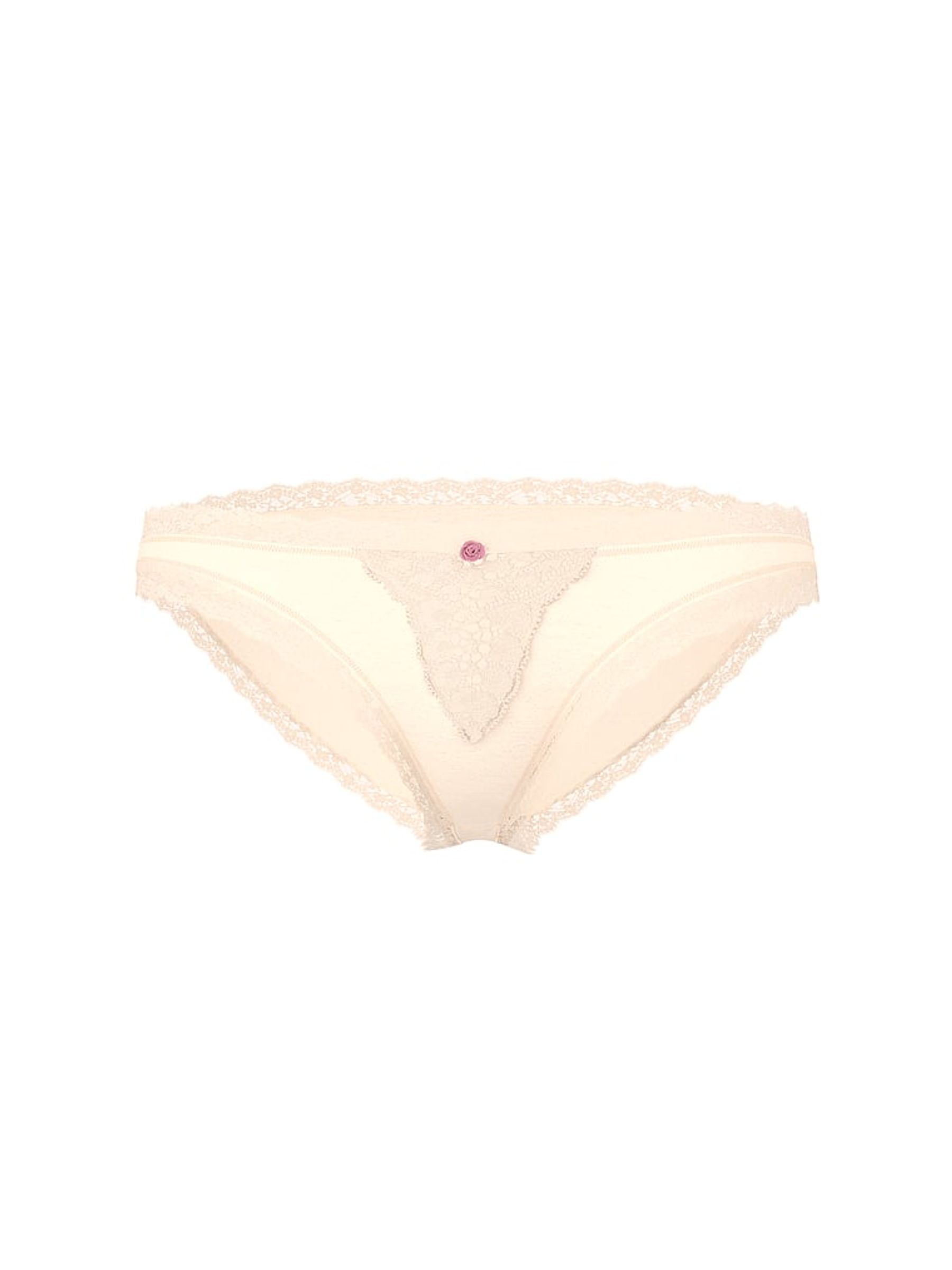 Marzipan Nude Lace Trim Bikini Knickers - Image 3 of 3