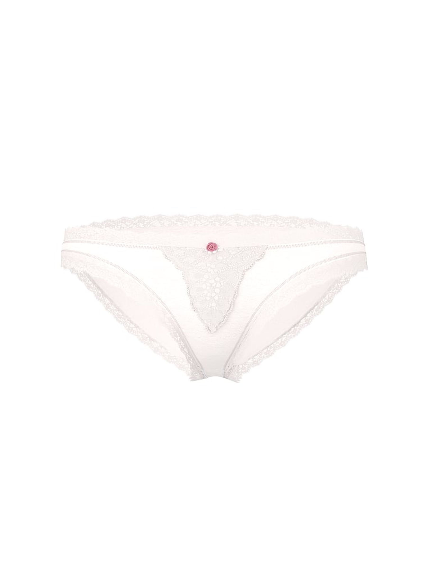 Coconut White Lace Trim Bikini Knickers - Image 3 of 3