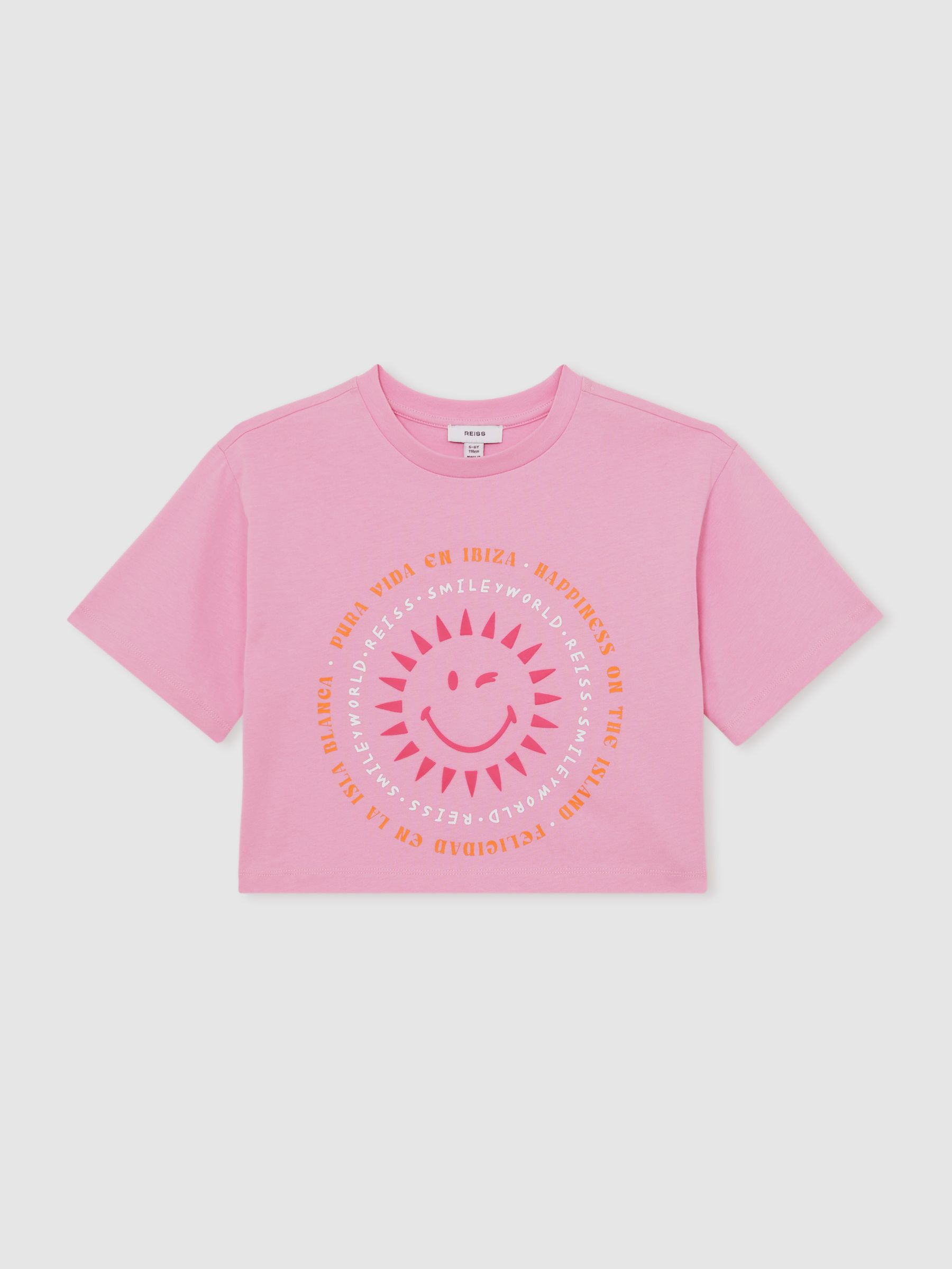 13-14 yrs SmileyWorld | Sun-Print T-Shirt in Pink - Image 1 of 5